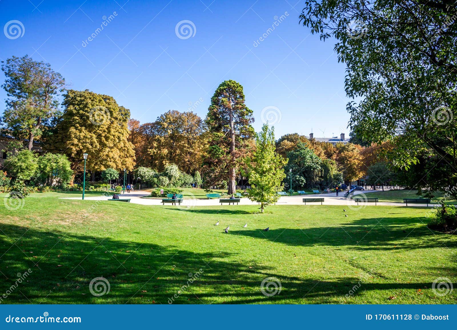 Gardens of the Champs Elysees, Paris, France Stock Photo - Image of ...