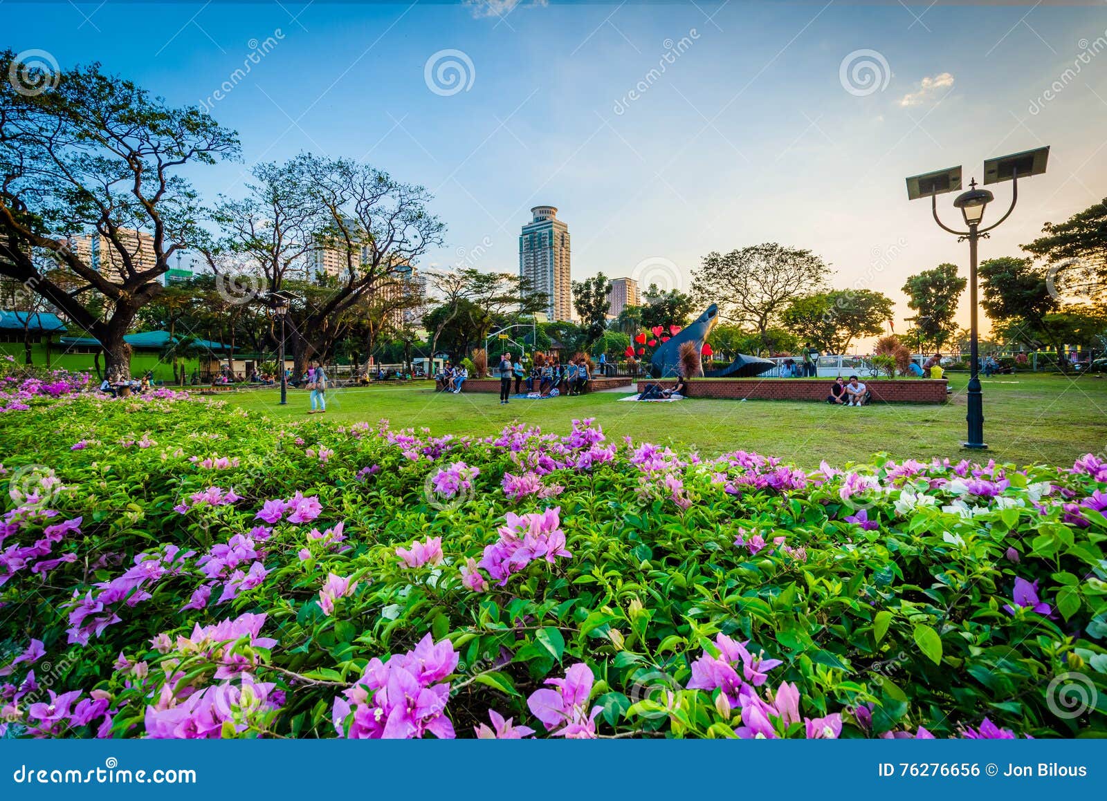 Gardens at Rizal Park, in Ermita, Manila, the Philippines. Editorial