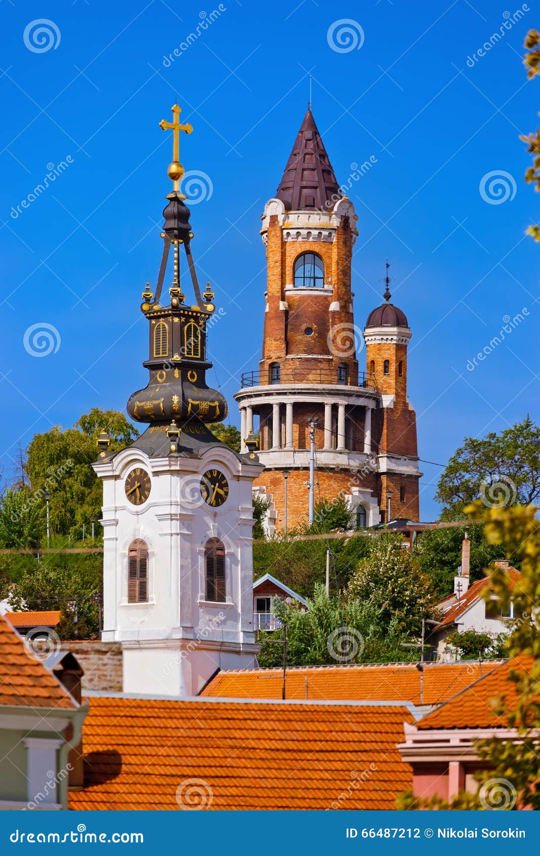 gardos tower in zemun - belgrade serbia
