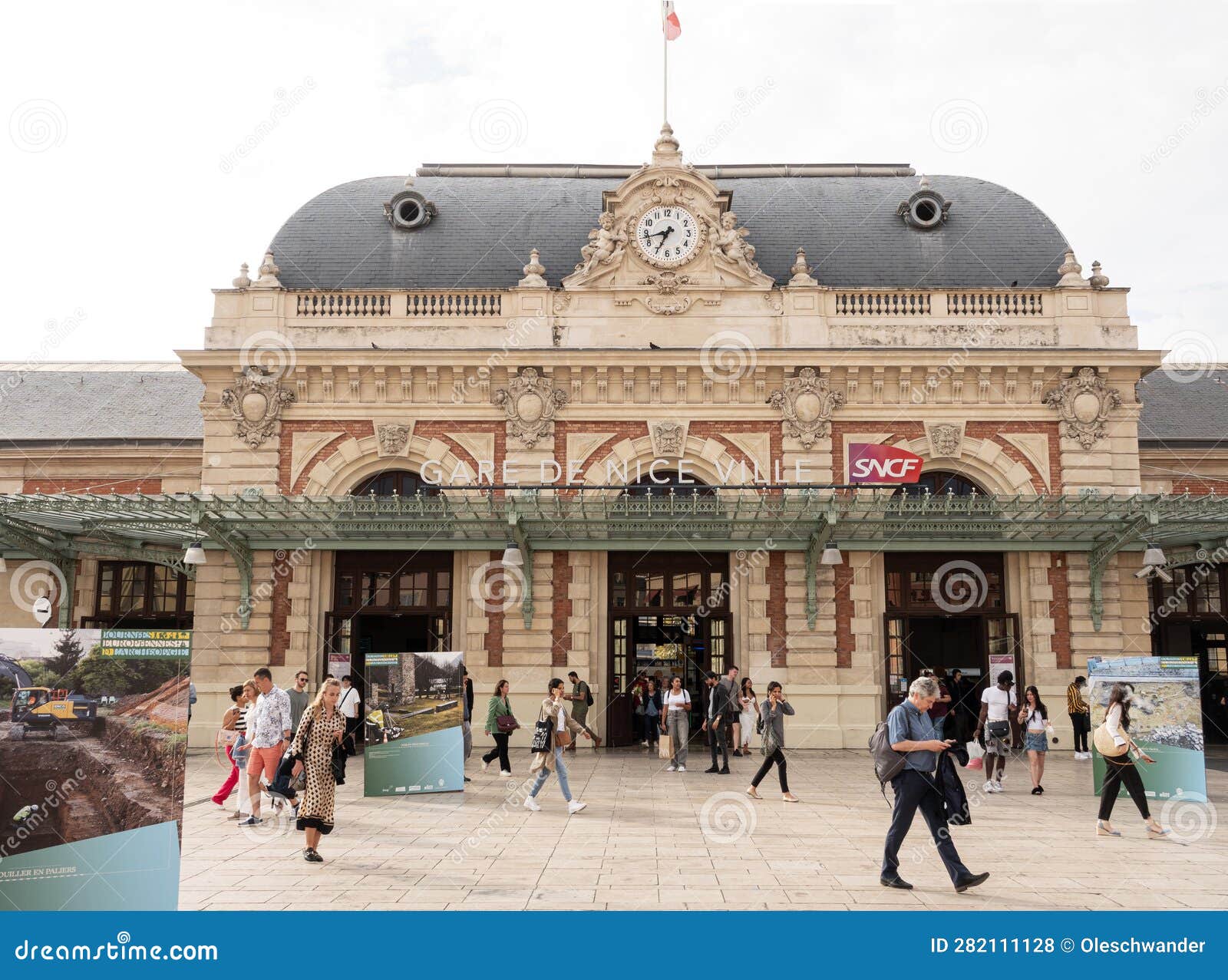 Gare De Nice Ville The Central Train Station Of Nice France