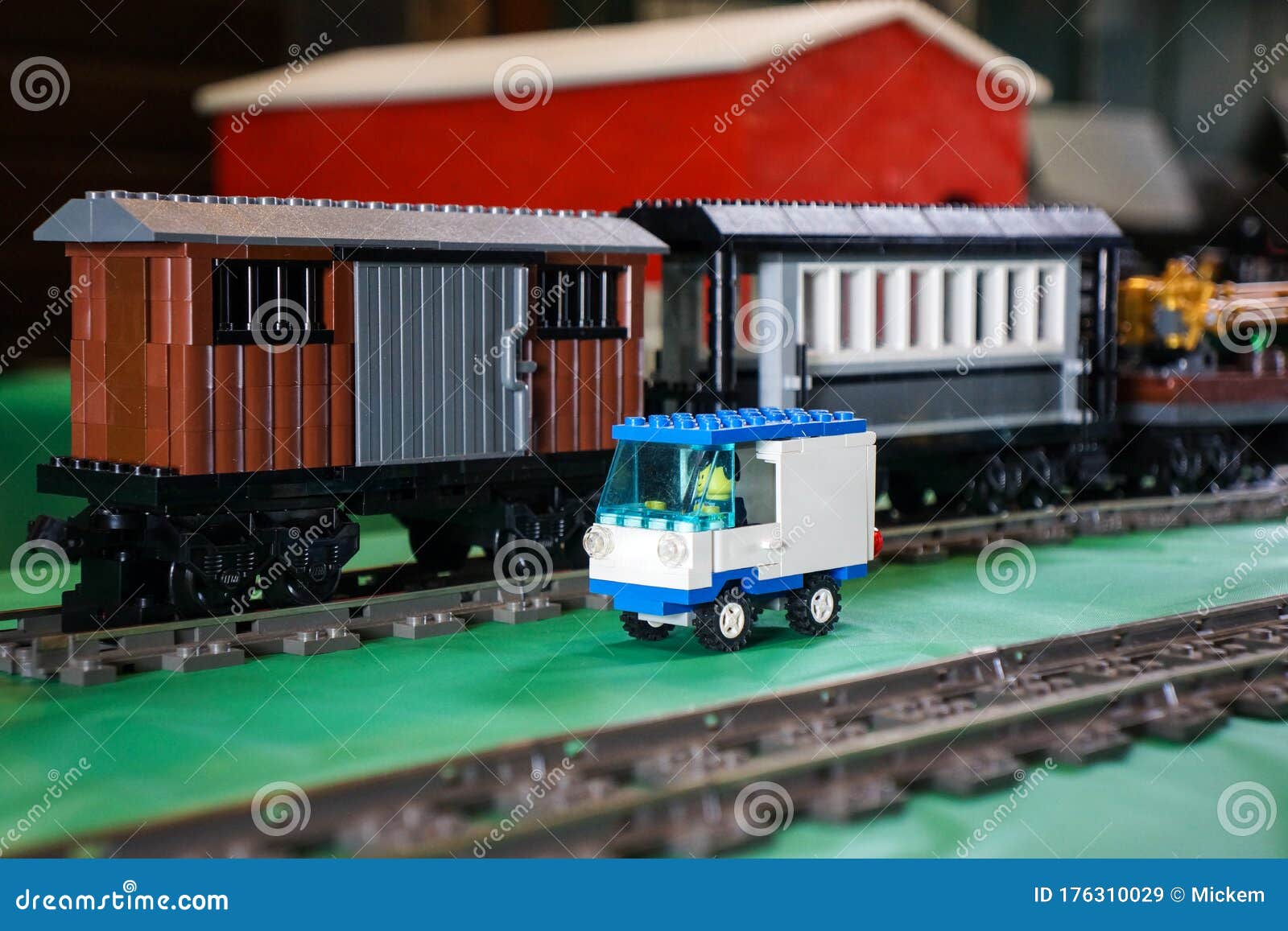 Gare Ferroviaire Modèle Lego Toy Image stock éditorial - Image du charbon,  créativité: 176310029