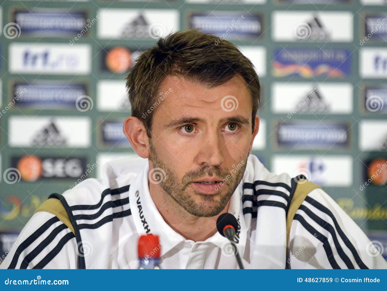 <b>Gareth McAuley</b> Editorial Stock Image - gareth-mcauley-northern-irelands-pictured-official-press-conference-held-national-arena-one-day-european-48627859