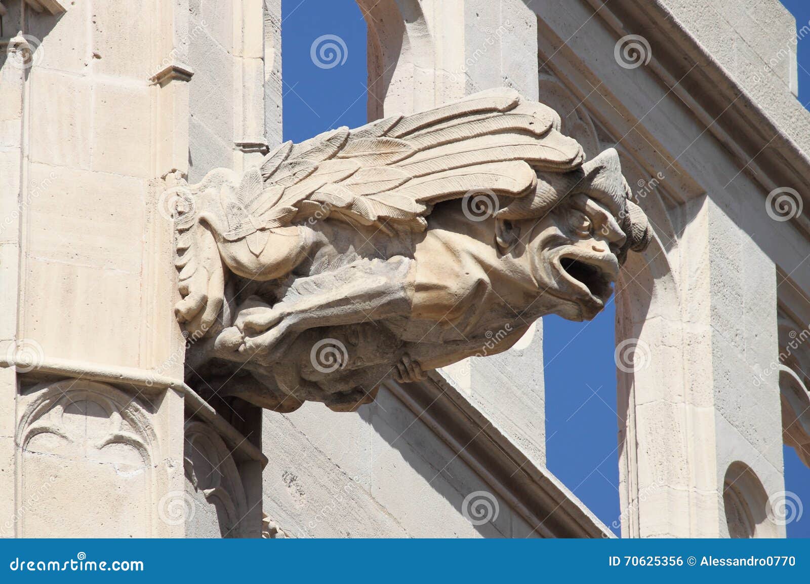 gargoyle at la lonja monument in palma de mallorca