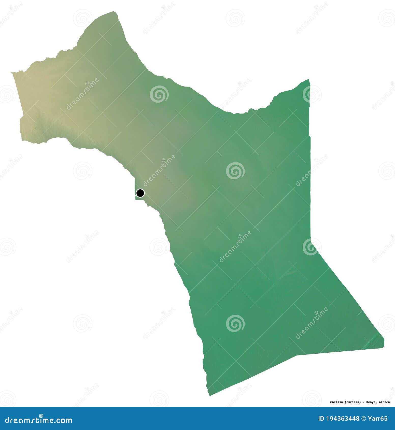 Map Of Garissa County Garissa, County Of Kenya, On White. Relief Stock Illustration -  Illustration Of Division, World: 194363448