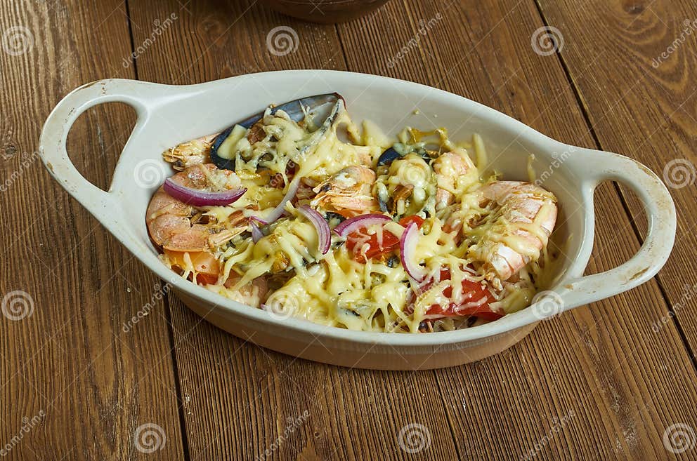 Garithes Yiouvetsi stock photo. Image of tomato, yiouvetsi - 205437348