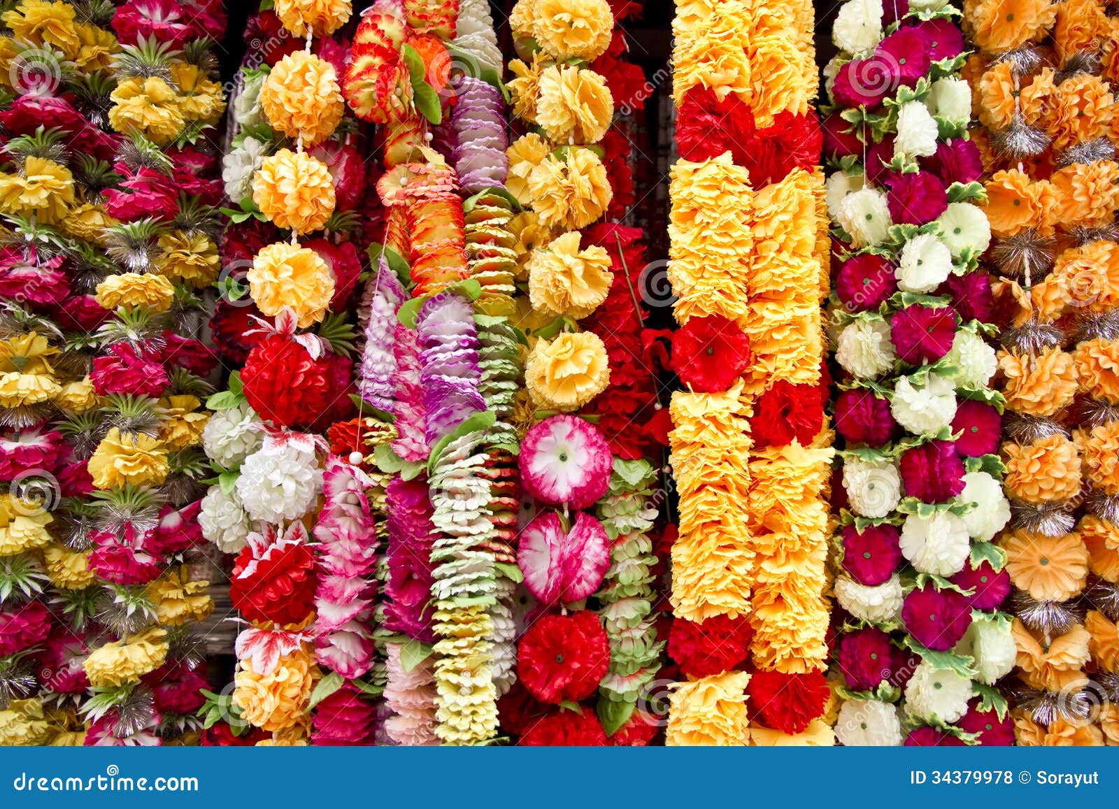 Garland stock photo. Image of neck, multi, garland, floral - 34379978