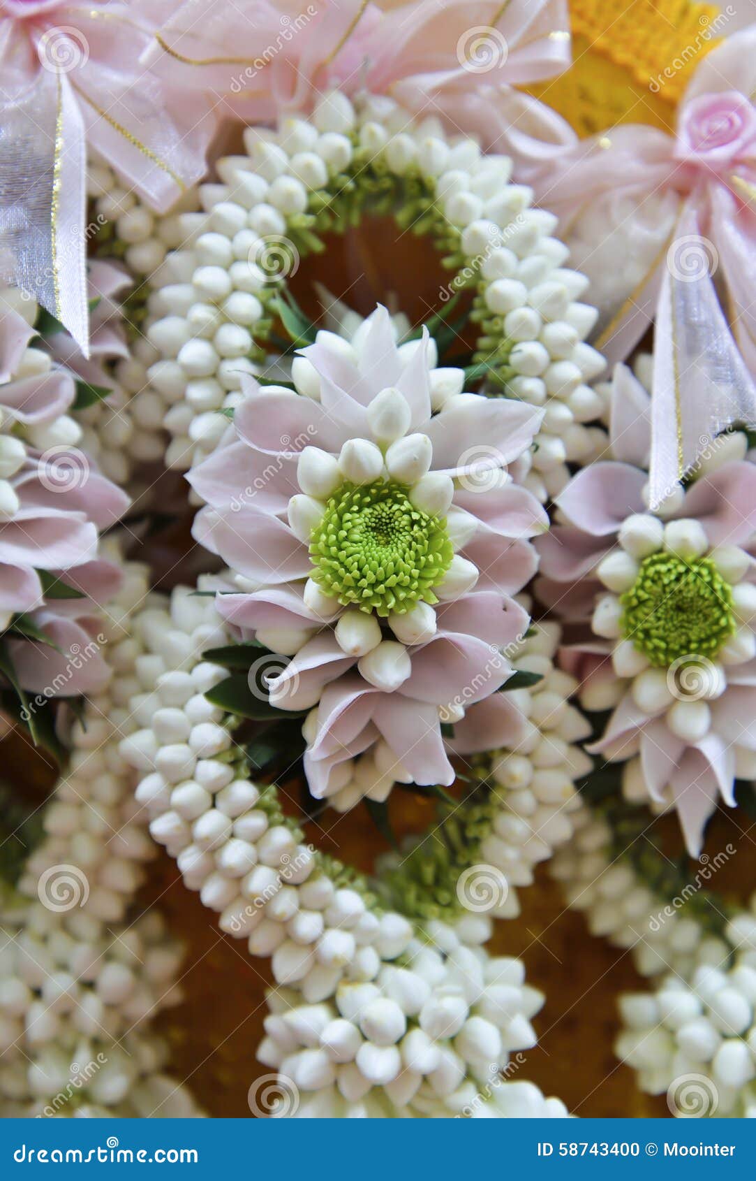 Bouquet Crown Flower Jasmine Flower Worship Stock Photo