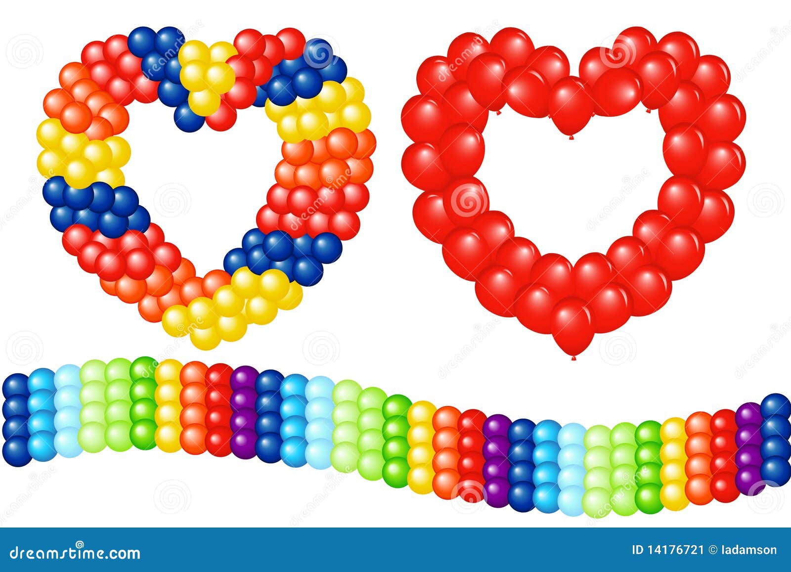 Garlands of Balloons. Vector Stock Vector Illustration of happy