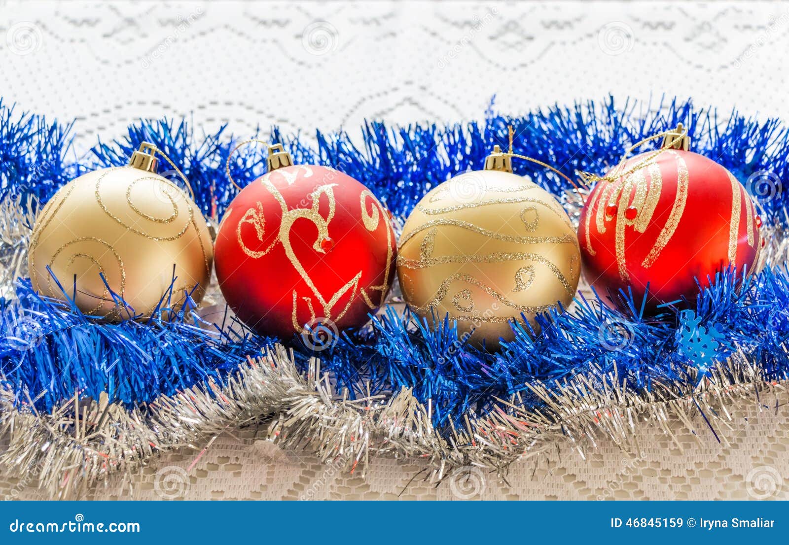 Garlands and balls stock image. Image of garland, four - 46845159