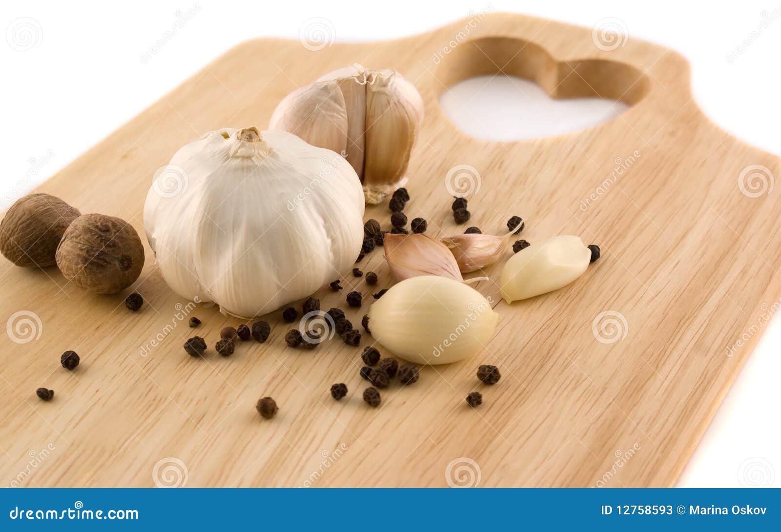 Garlic with black pepper stock image. Image of fragrant 12758593