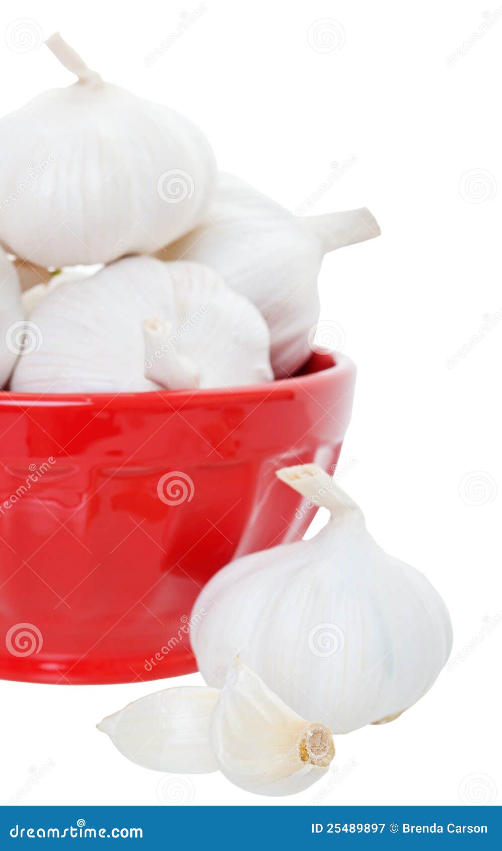 Garlic in Bowl stock image. Image of white, healthy, diet 25489897
