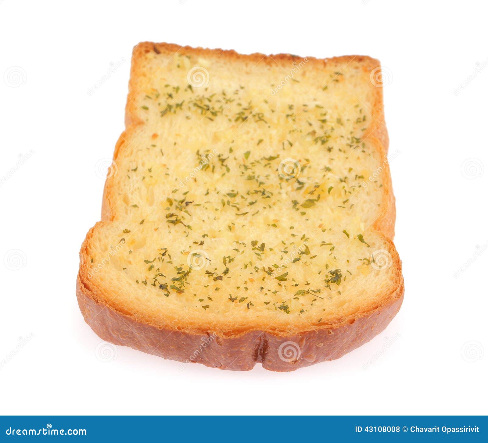 Garlic bread isolated on white background