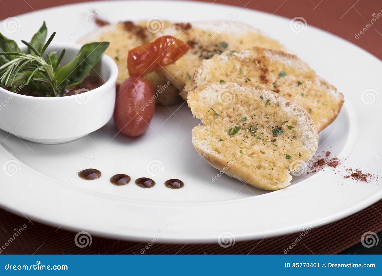 Garlic Bread Served in a Restaurant 7 Stock Image Image of delicious