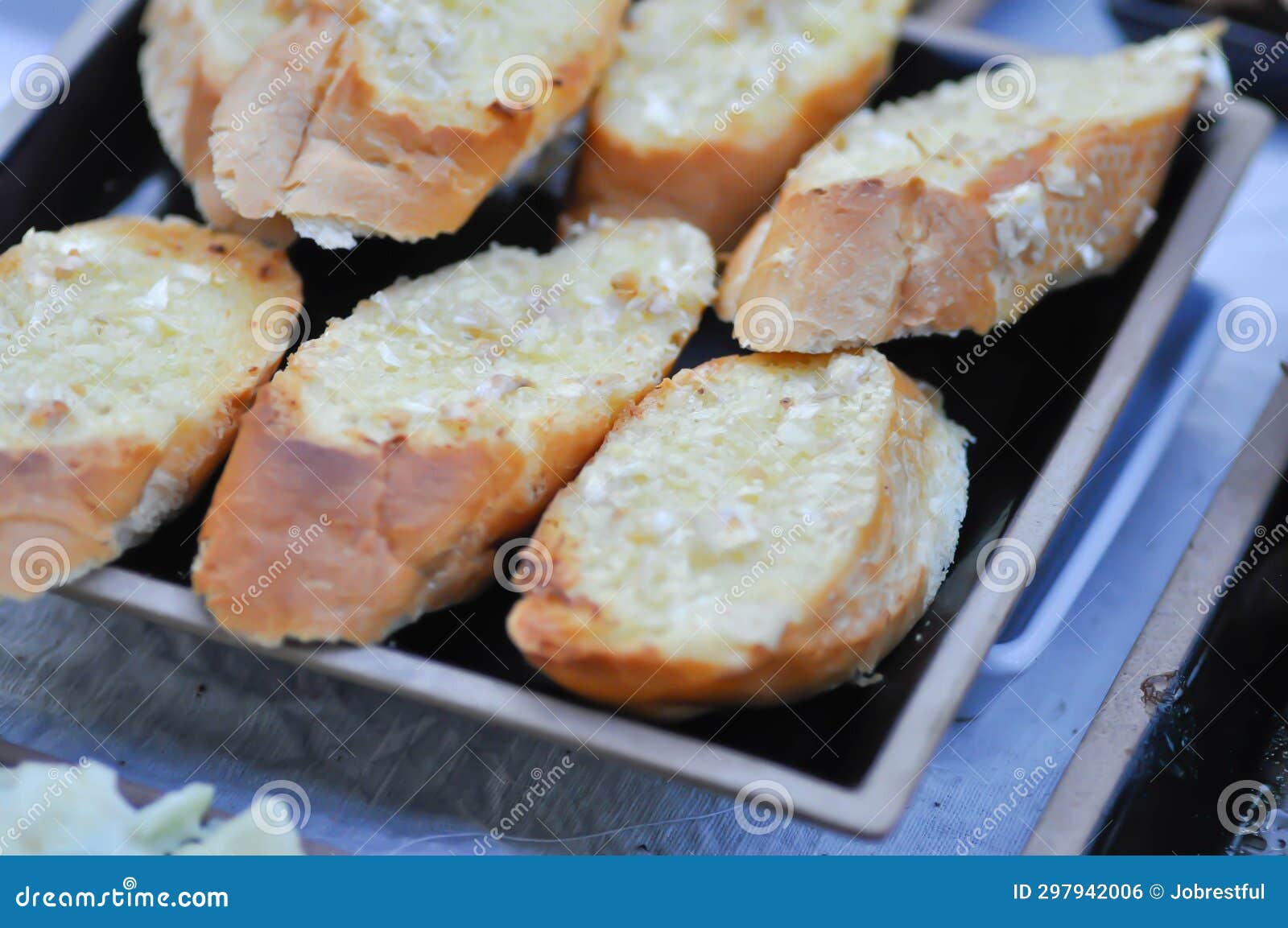 Garlic Bread, Bread or Toast with Butter Topping Stock Photo Image of