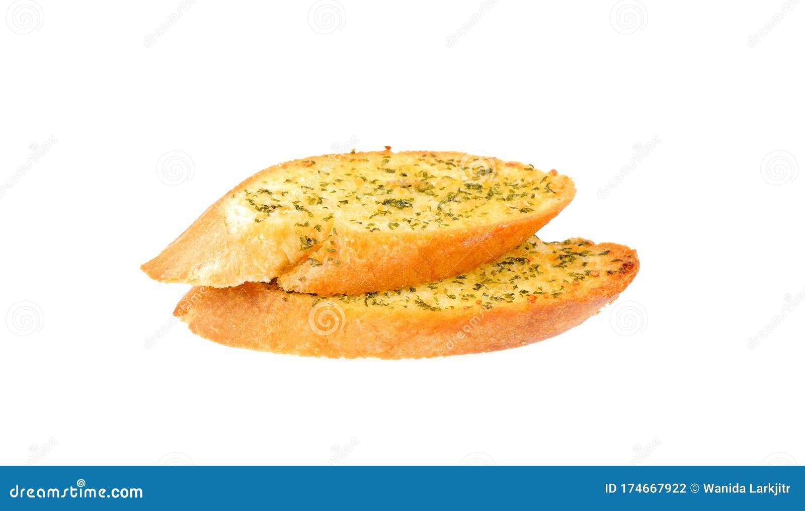 Garlic Bread on White Background Stock Photo Image of isolated, bread