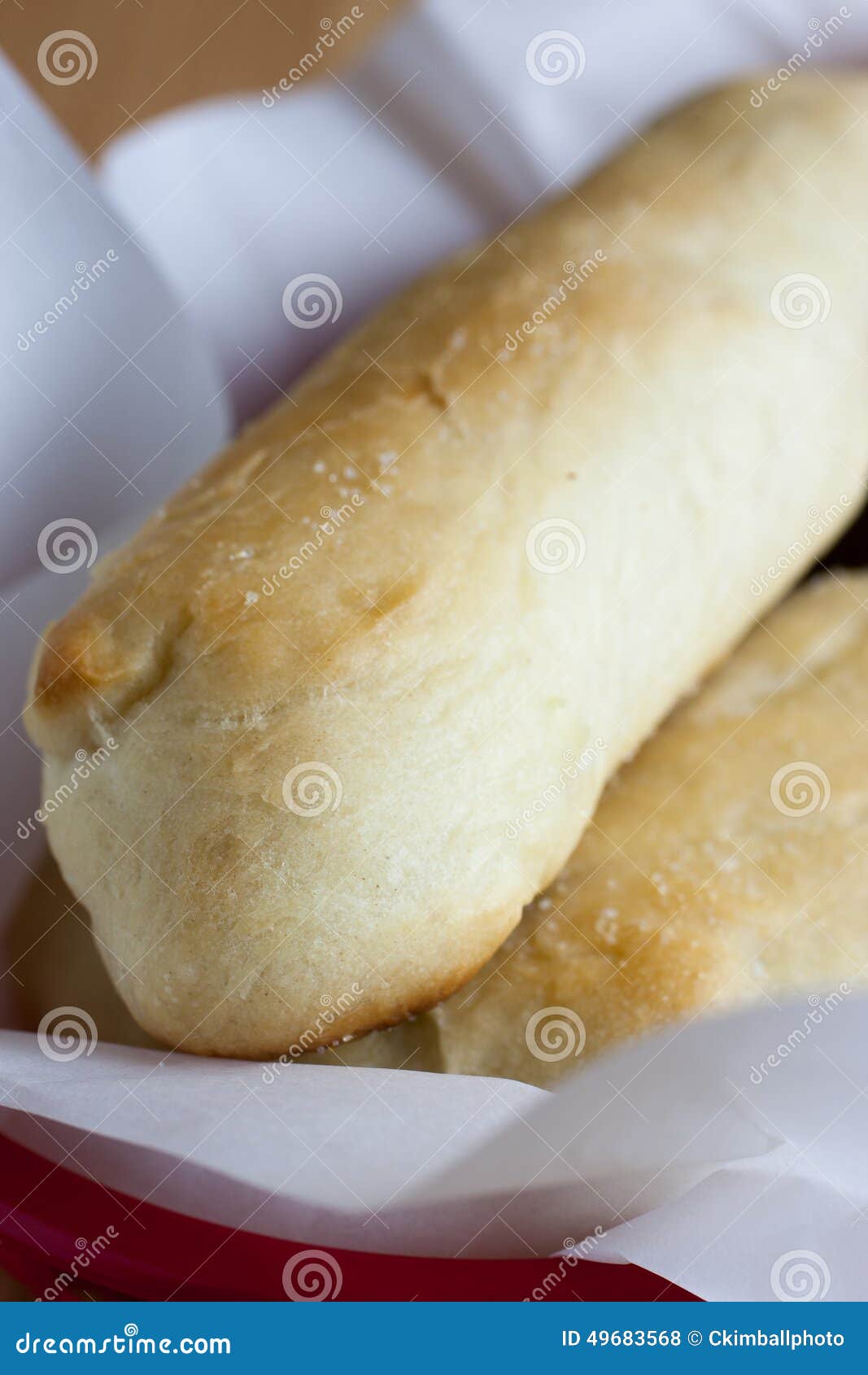 Garlic Breadsticks stock photo. Image of basket, buttered 49683568