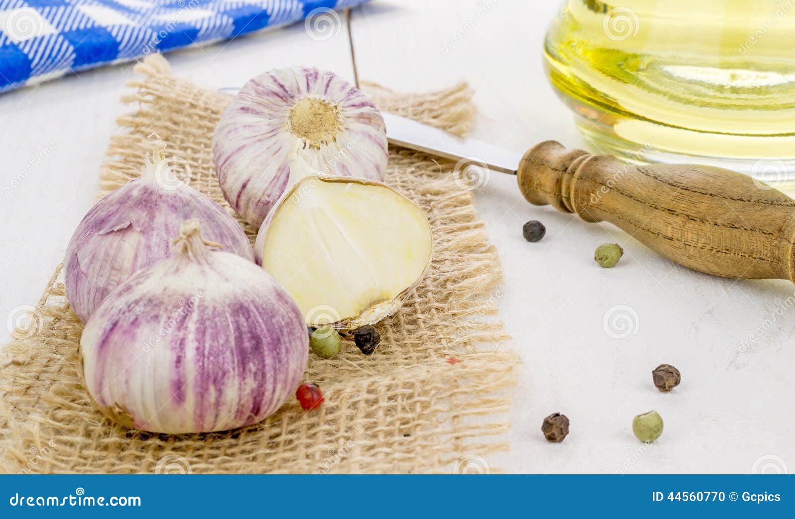 Garlic Bulbs and Cooking Ingredients Stock Photo Image of bulb, fresh