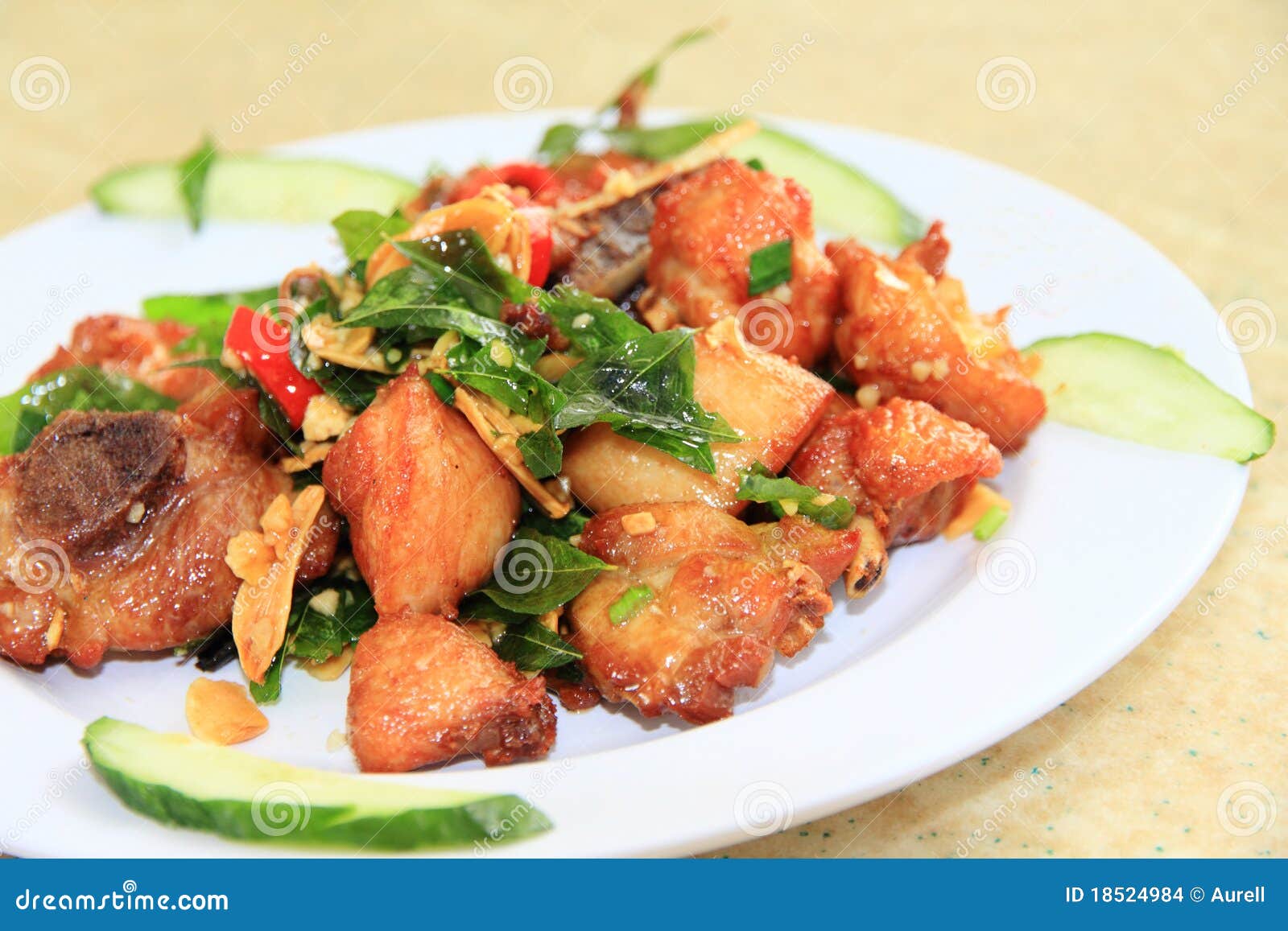 Garlic chicken stock photo. Image of chili, chinese, garlic 18524984