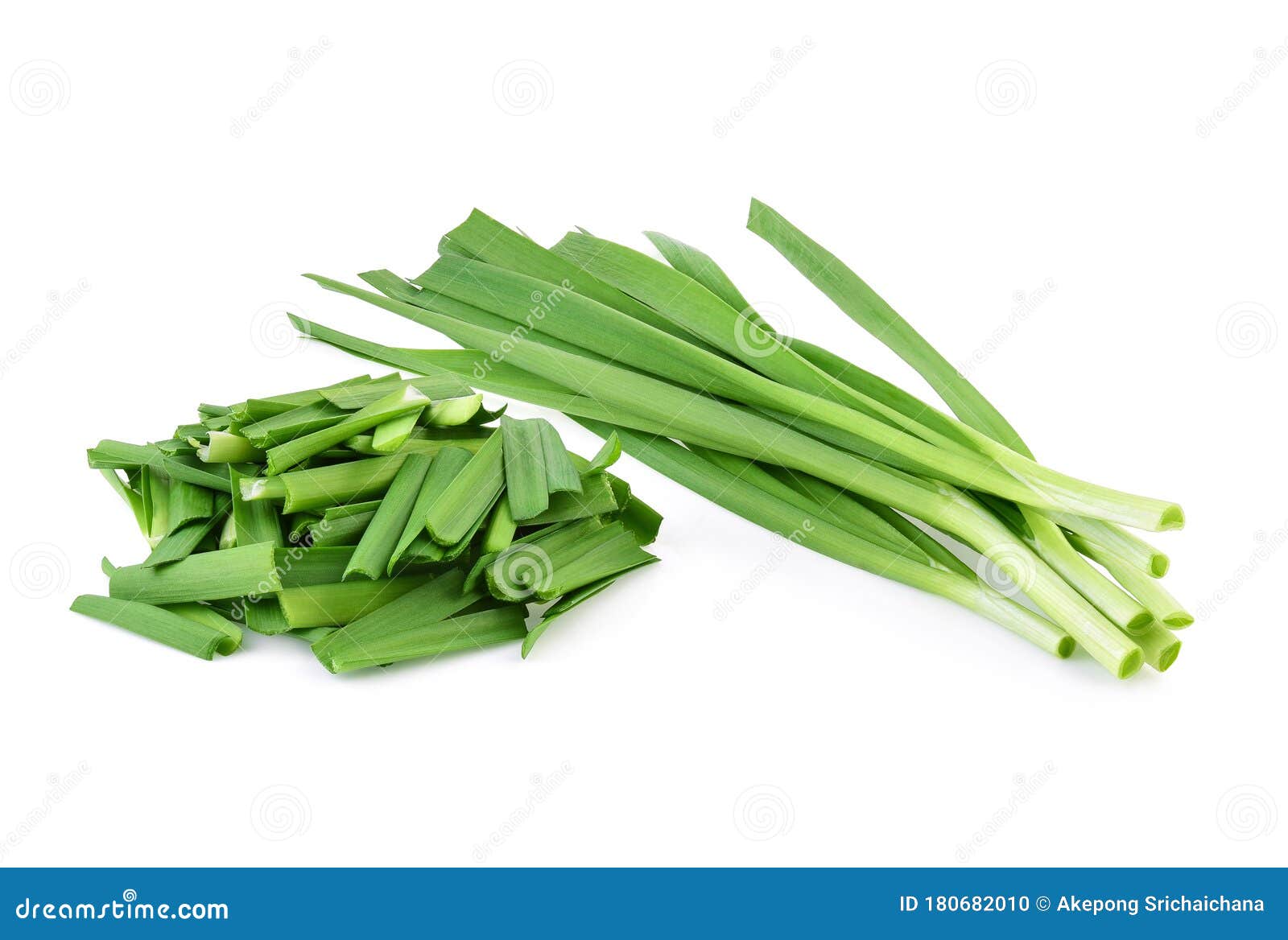 Garlic Chives on White Background Stock Photo Image of agriculture