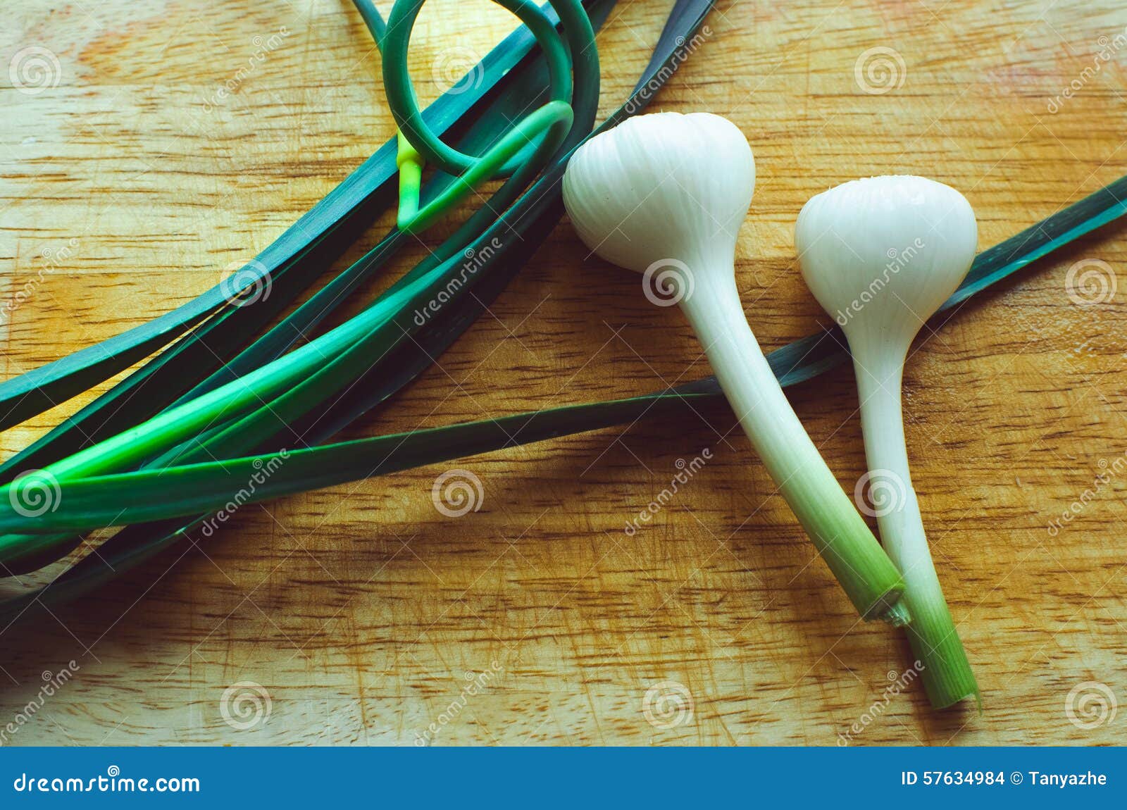 Garlic Cloves on a Cutting Board Stock Photo Image of healthy, board