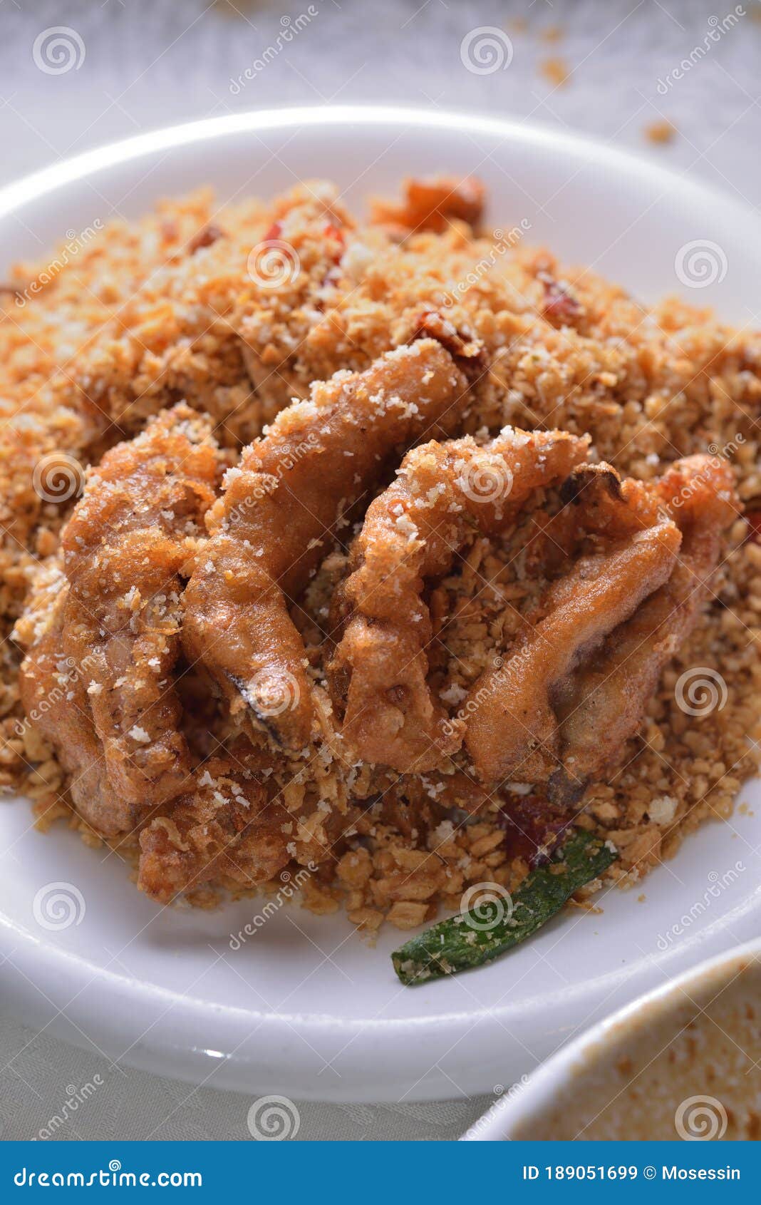 Garlic deep fried pork stock image. Image of chicken 189051699