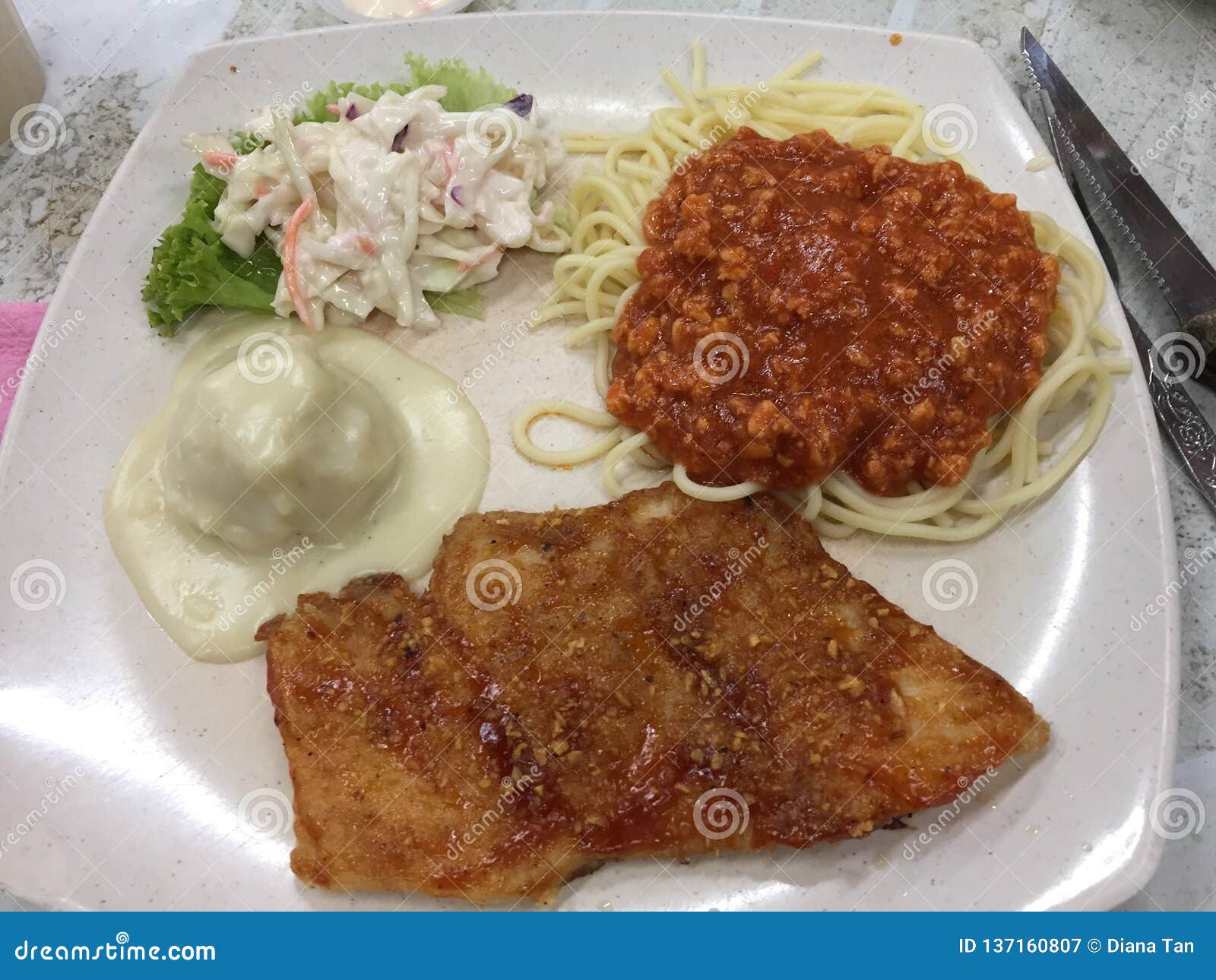 Garlic fish stock image. Image of sauce, fish, chicken 137160807