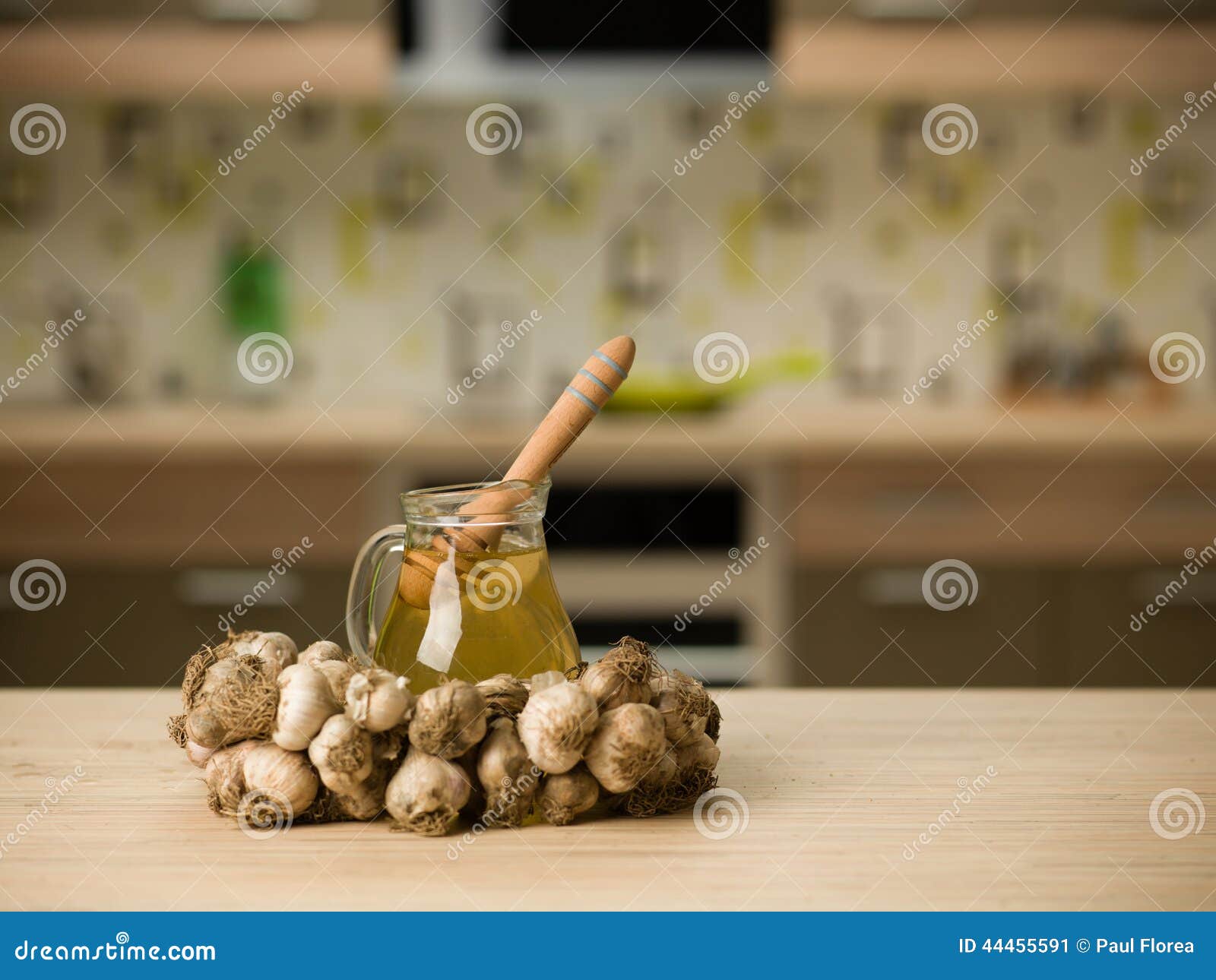 Garlic and honey stock image. Image of kitchen, golden 44455591