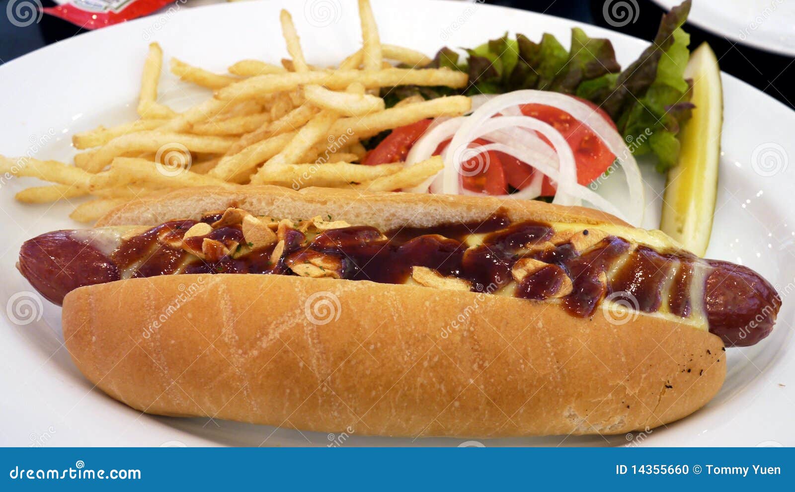 Garlic Hot Dog stock photo. Image of french, hotdog, food 14355660