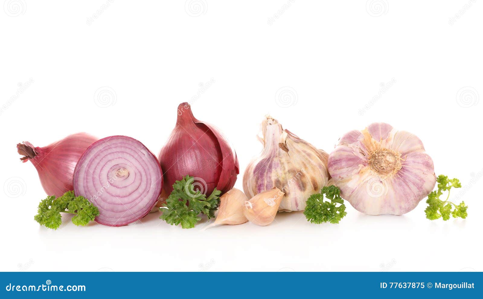 Garlic and onion stock image. Image of spice, healthy 77637875
