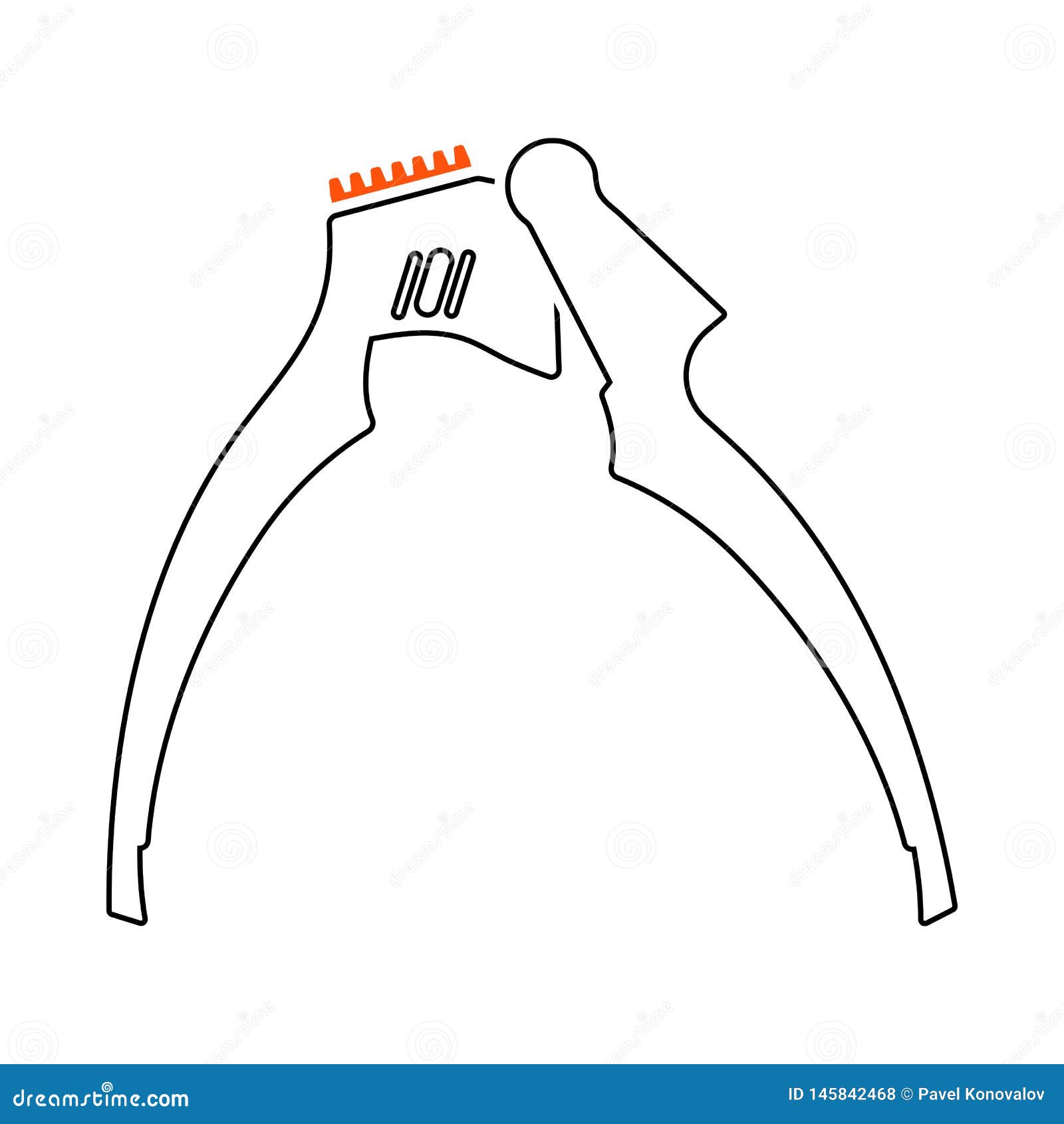 Garlic Press Icon stock vector. Illustration of line 145842468