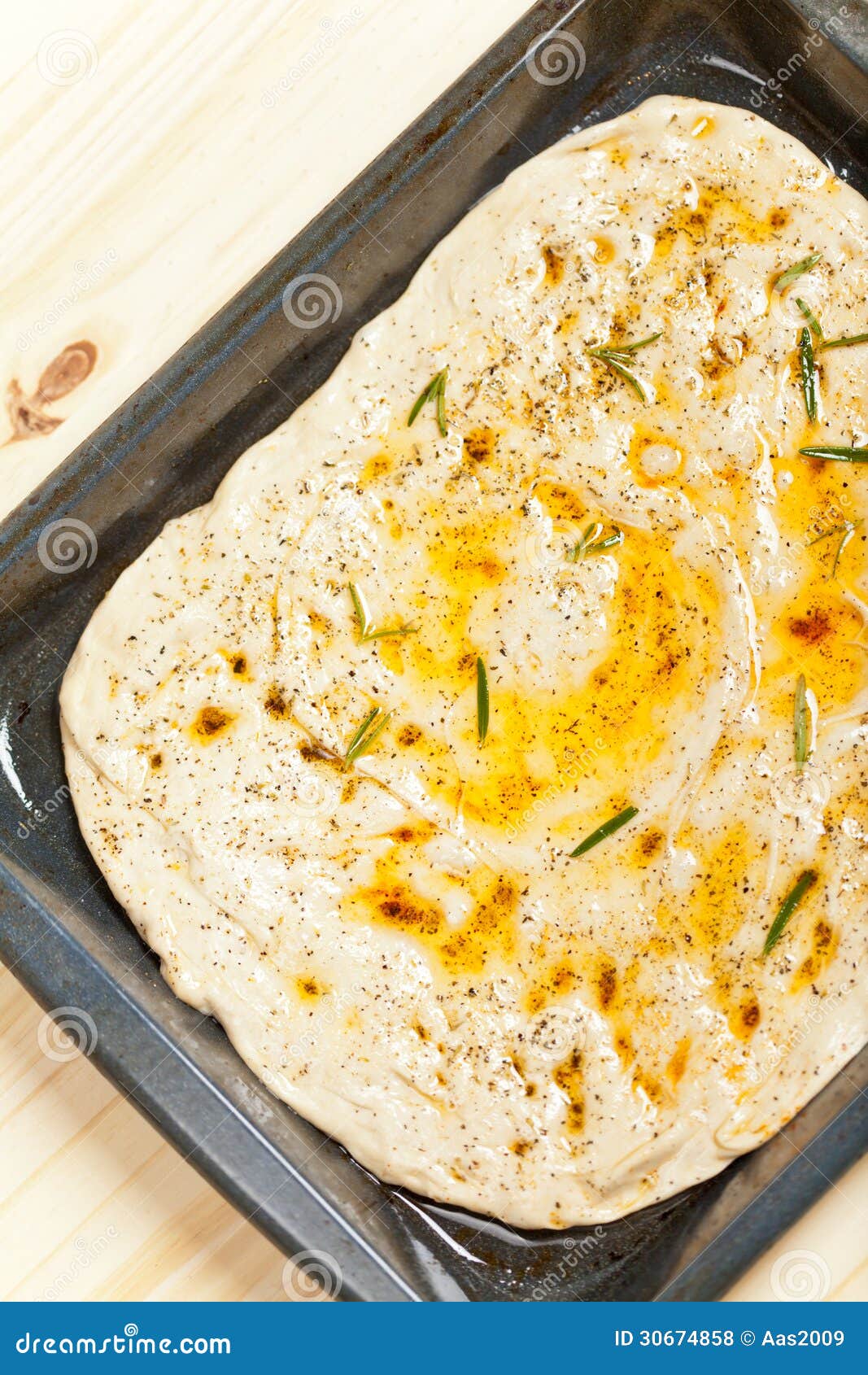 Garlic Rosemary Flatbread stock photo. Image of baked 30674858