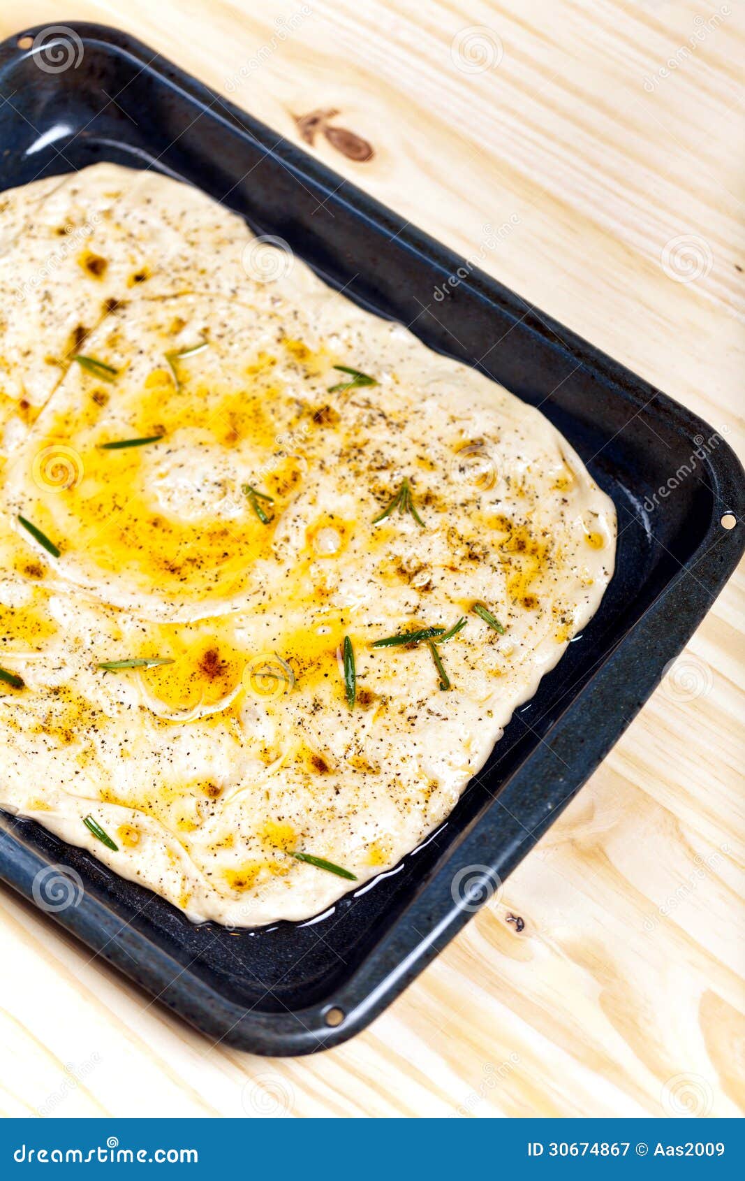 Garlic Rosemary Flatbread stock image. Image of meal 30674867