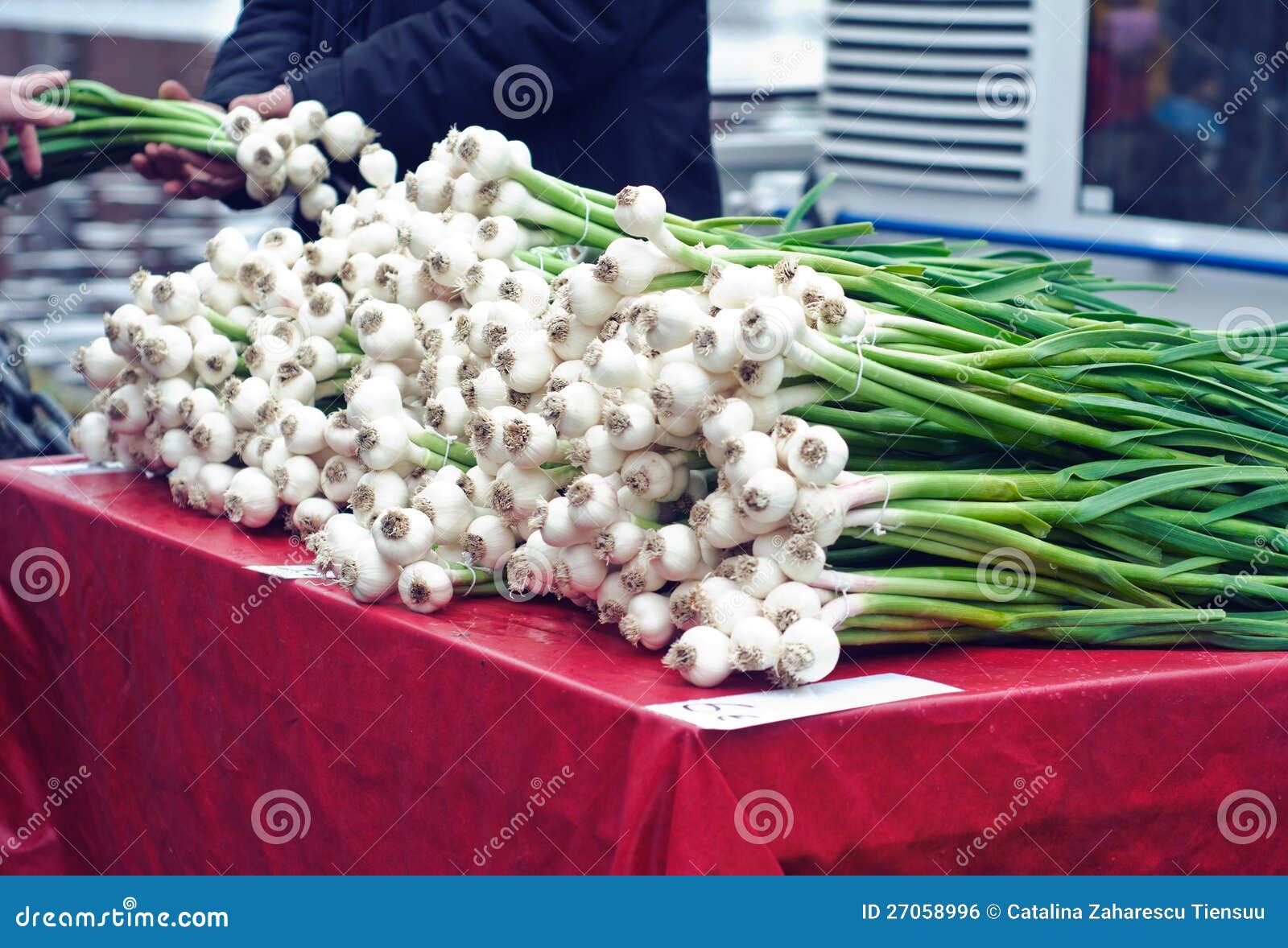 Garlic on sale stock photo. Image of garlic, buyer, seller 27058996