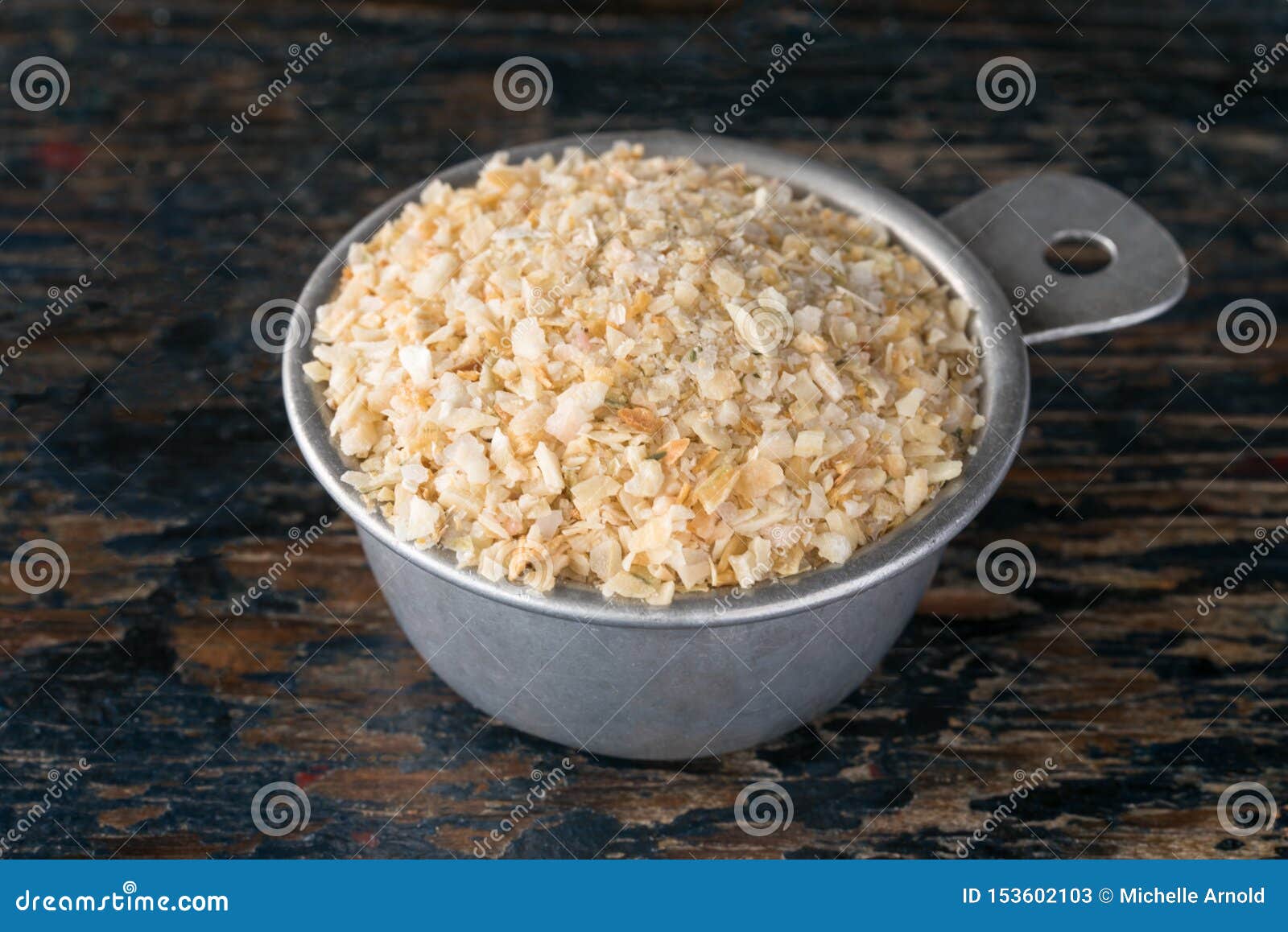 Garlic Salt in a Measuring Cup Stock Image Image of garlic, measuring