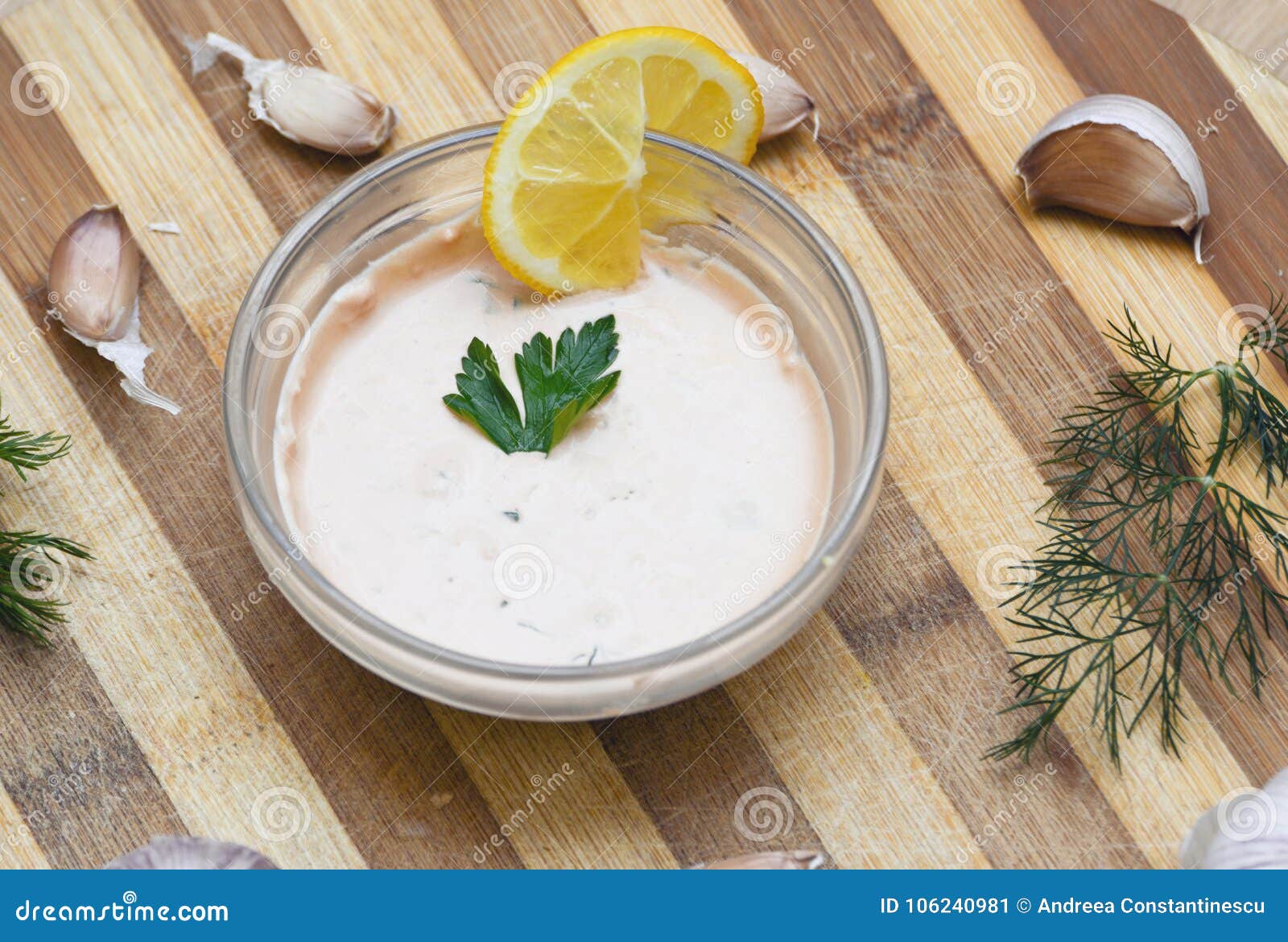 Garlic sauce stock image. Image of homemade, diet, healthy 106240981