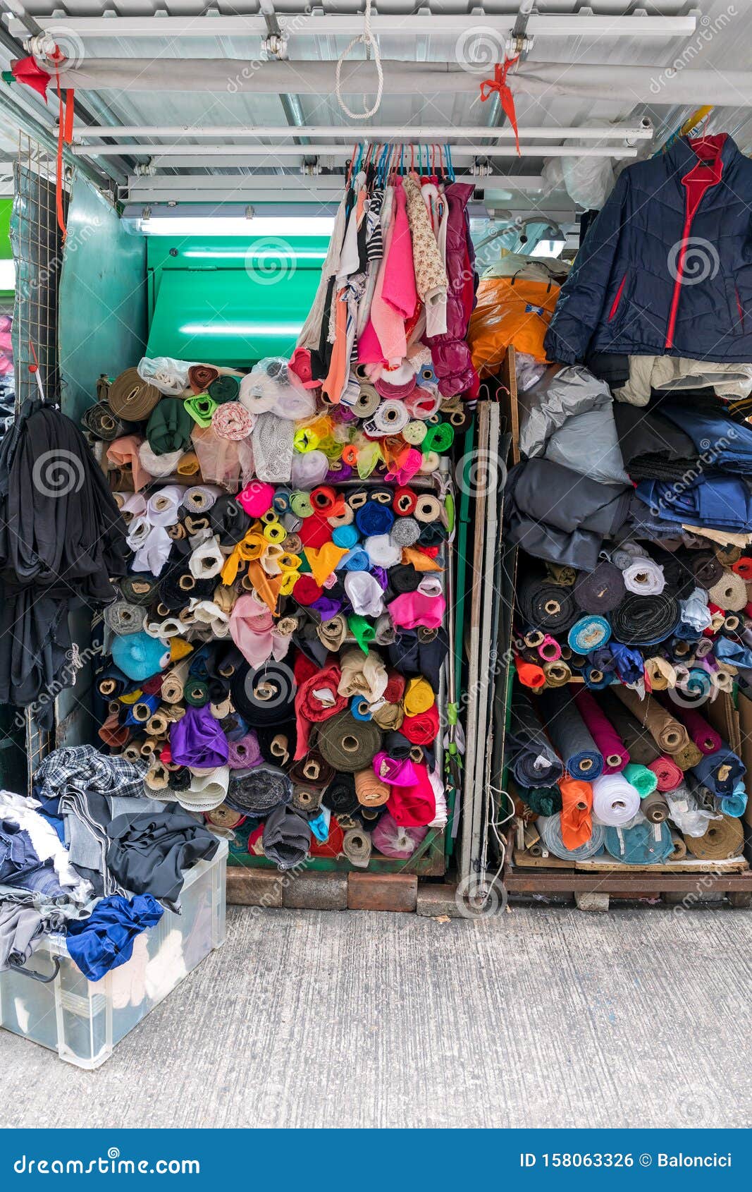 Garment Material Rolls stock photo. Image of hong, industry 158063326