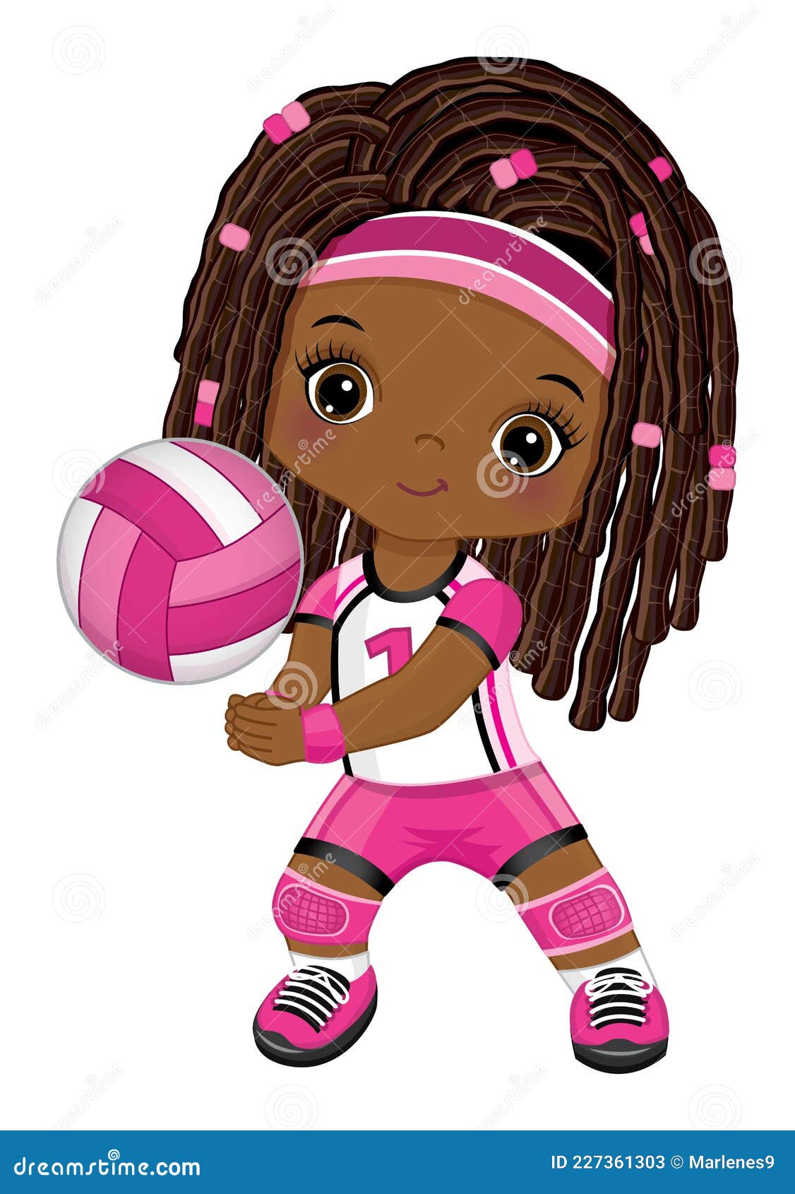 Miúda gira a jogar voleibol. Vector Little Volleyball Player imagem  vetorial de marlenes9© 502442368