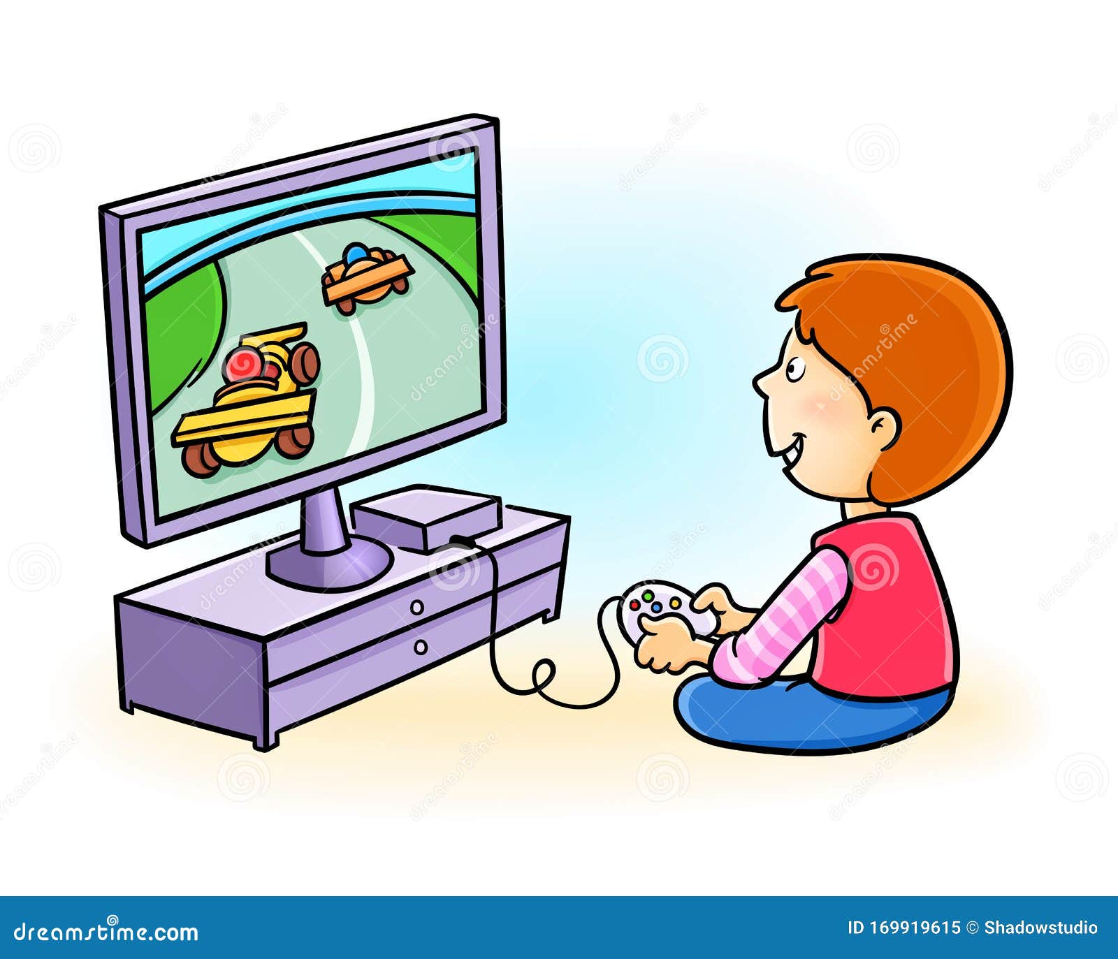 Menino feliz gamer imaginar ganhar batalha real enquanto joga videogame no  computador pc. Personagem de desenho animado infantil engraçado de menino  vestindo fones de ouvido. Conceito de jogo virtual. Renderização 3D fotos