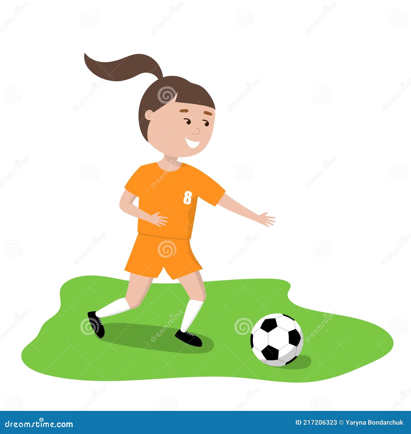 Um menino personagem de desenho animado jogando futebol