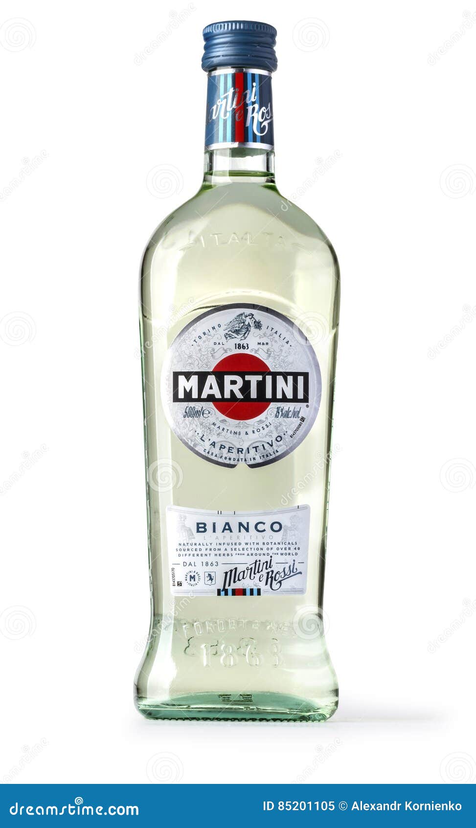 Garrafa De Martini Bianco Vermouth Imagem Editorial Imagem de névoa