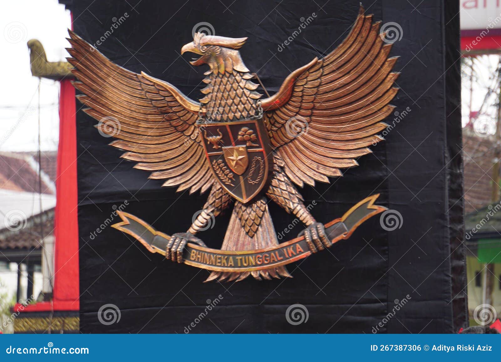 Garuda Pancasila Indonesian Five Principles With A Natural Background