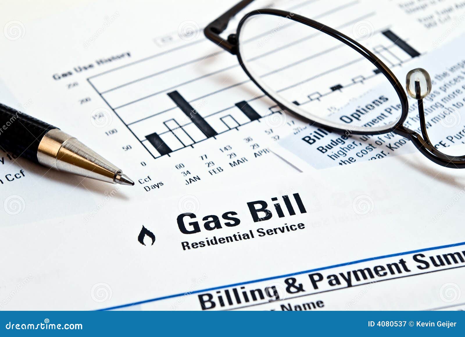 Gas Bill natural imagen de archivo. Imagen de mensual 4080537