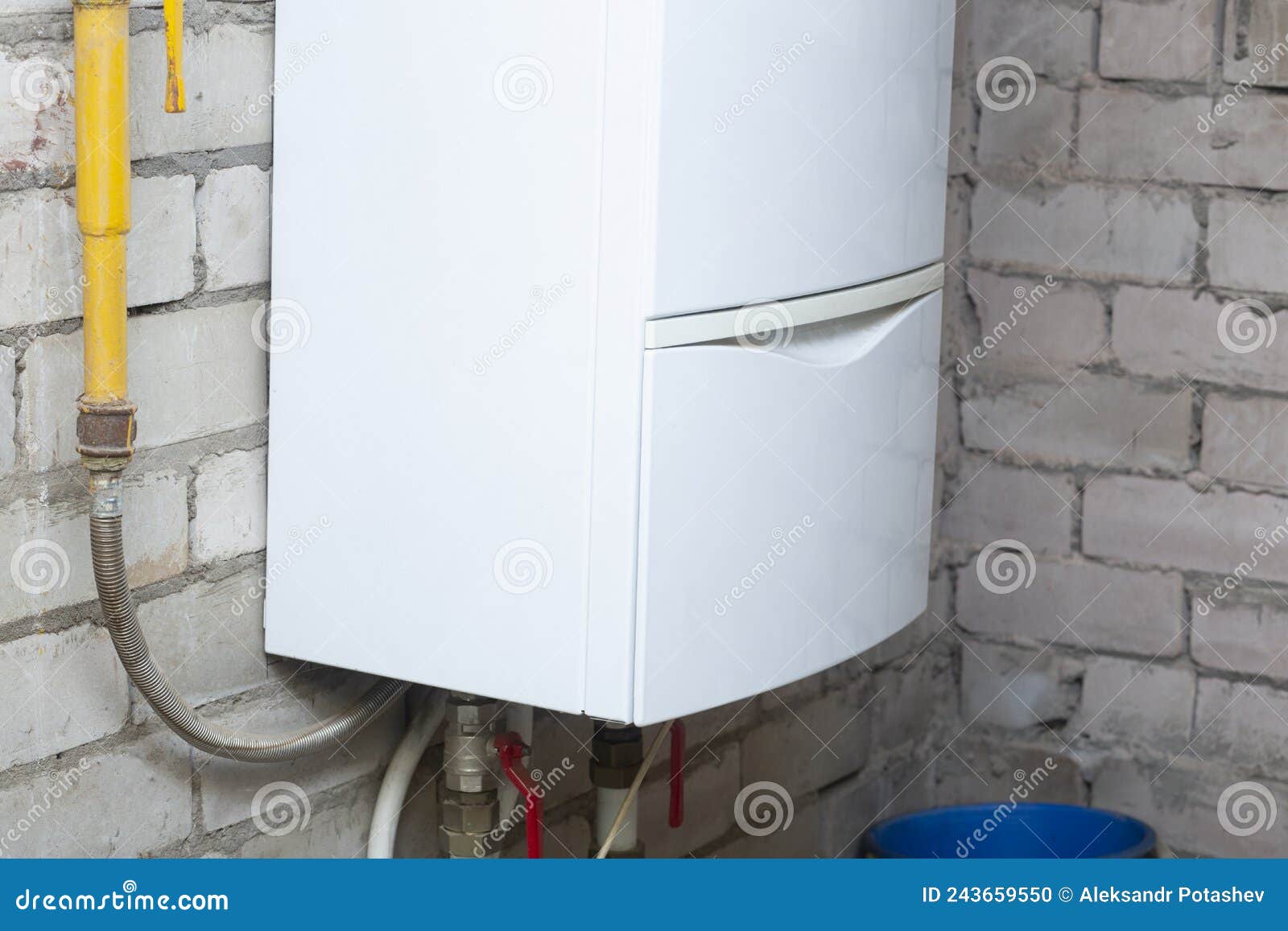 Gas Boiler.Gas Boiler Maintenance Stock Photo Image of check, service