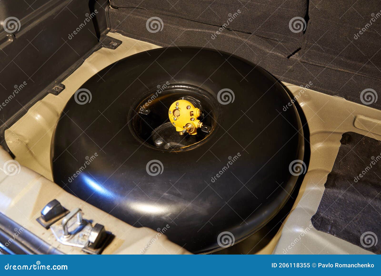 Gas Bottle in the Trunk of a Car Stock Image Image of gasoline