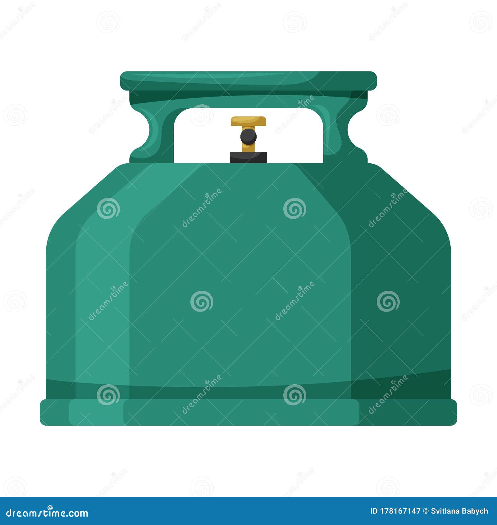 Gas Bottle Vector Icon.Cartoon Vector Icon Isolated on White Background