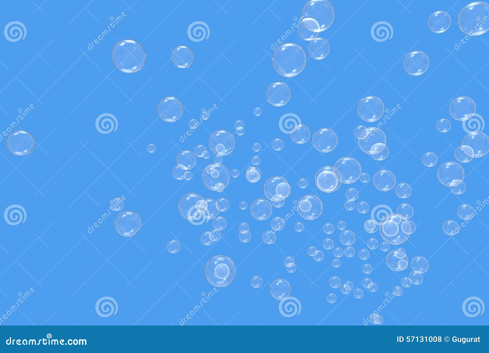 Gas Bubbles Blue and Isolated Backgrounds 02 Stock Illustration