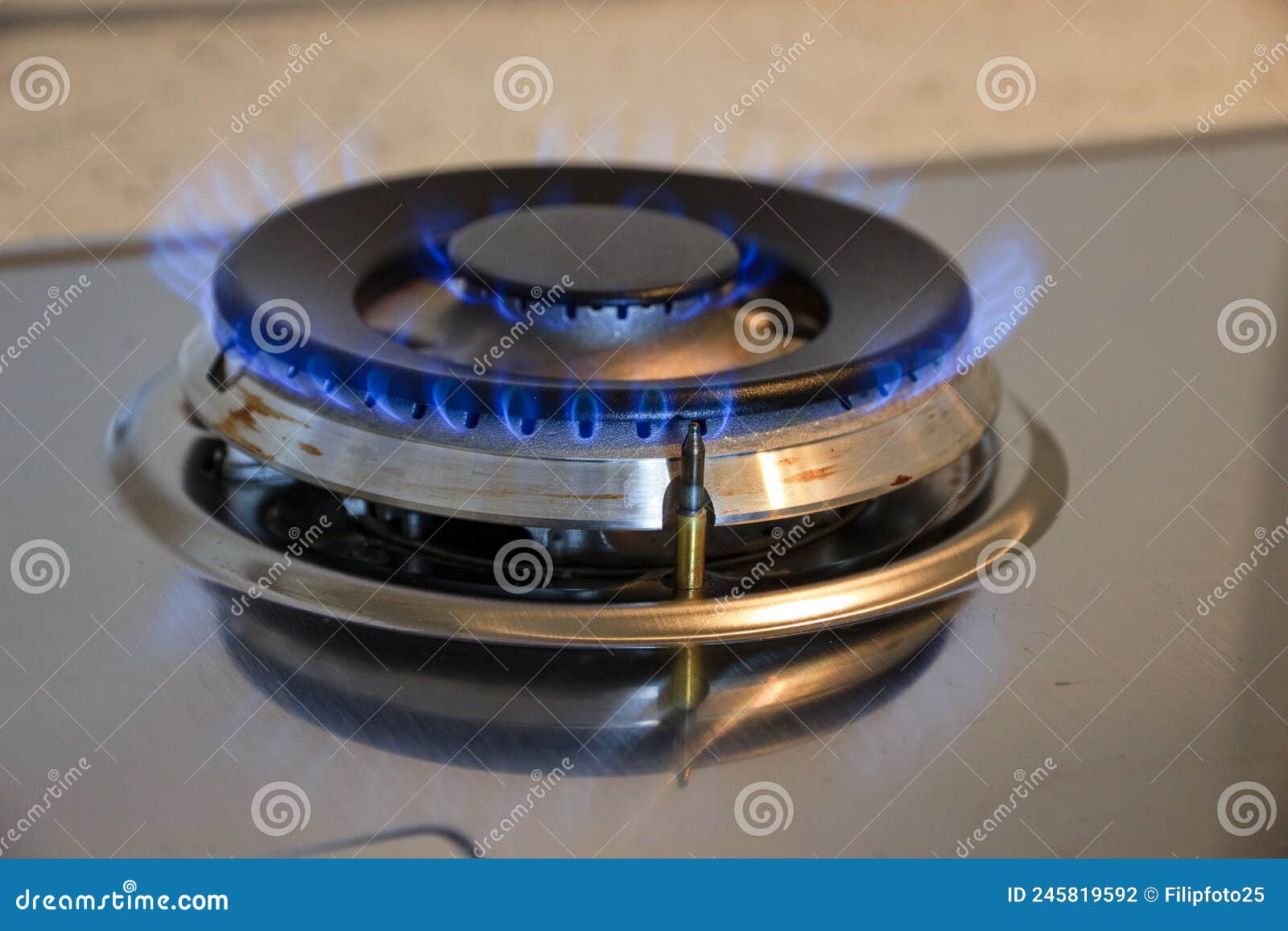 Gas burner flame stock photo. Image of heat, flame, flames 245819592