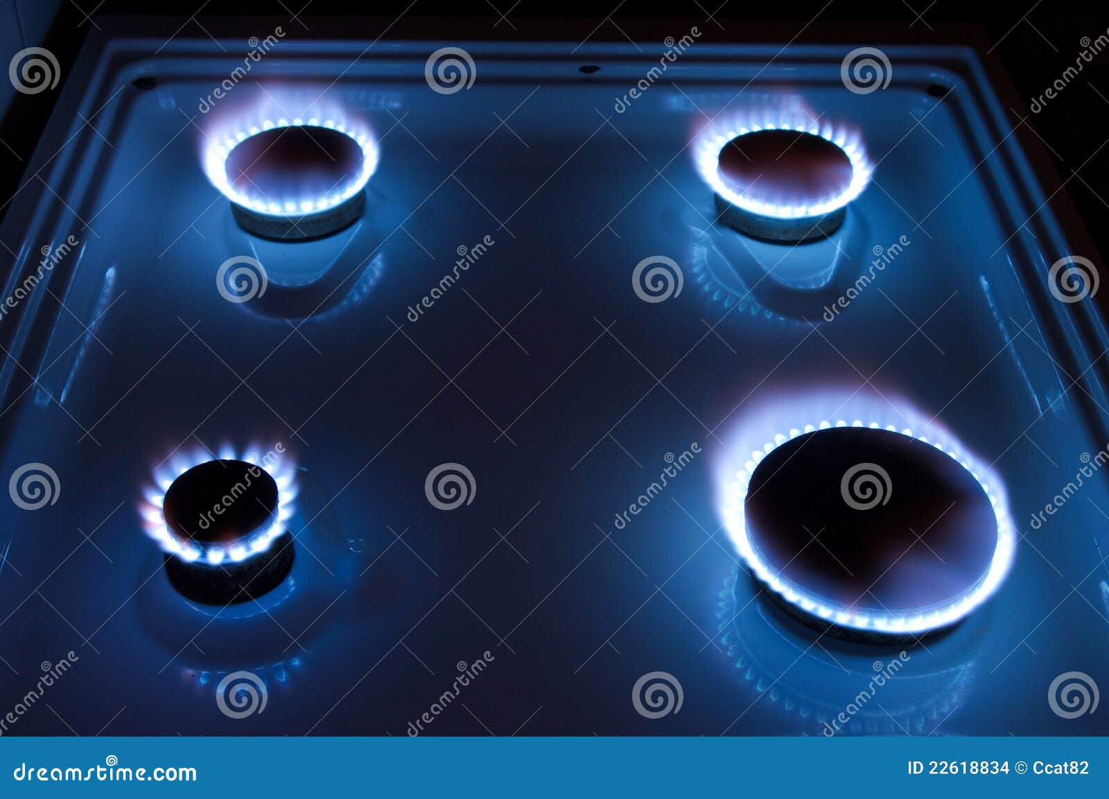 Gas burners stock photo. Image of equipment, glow, danger 22618834