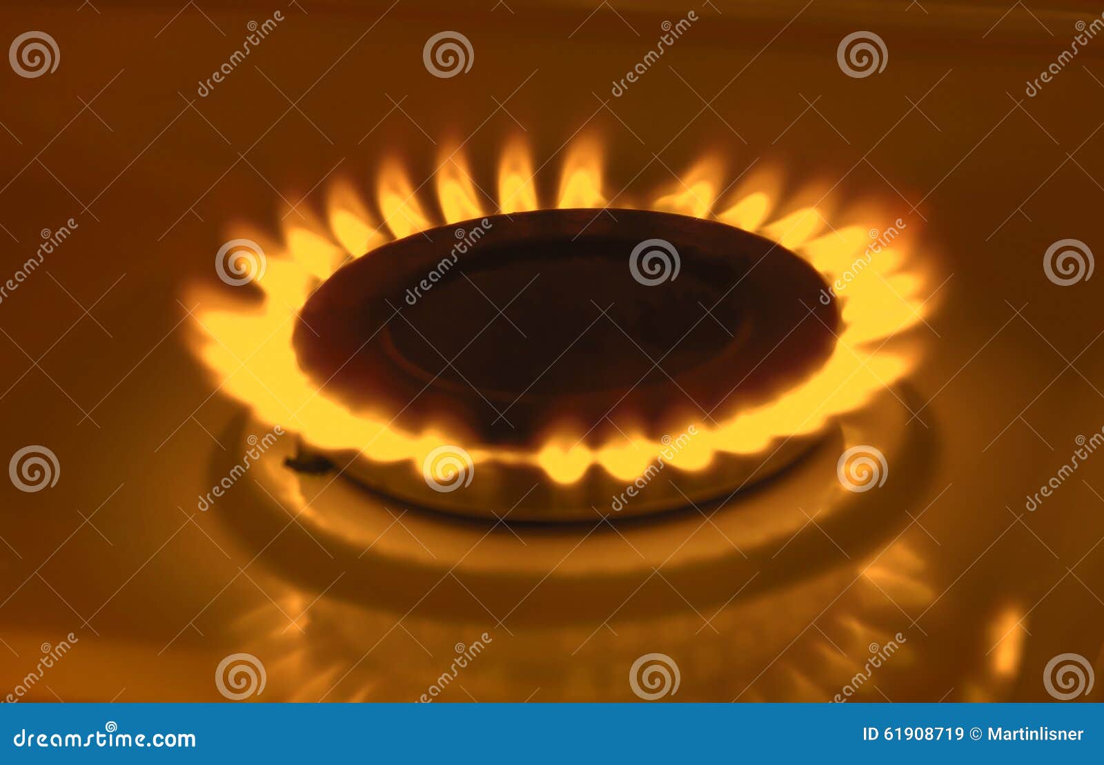 Gas Burning from a Kitchen Gas Stove Stock Image Image of temperature