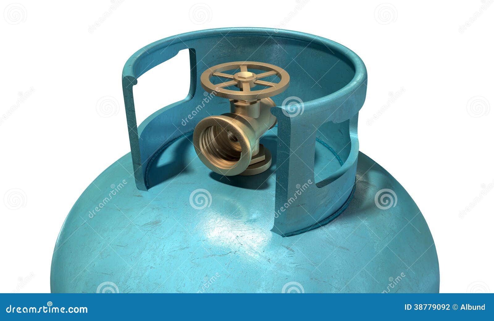 gas cylinder valve closeup